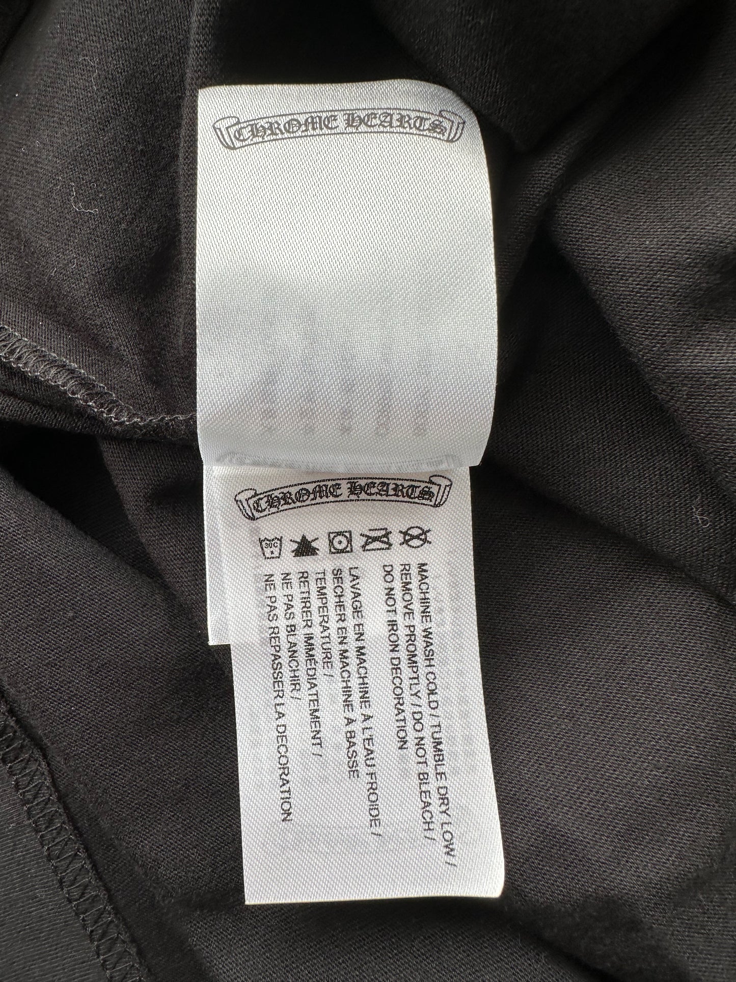 Chrome Hearts Black & White Scroll Logo T-Shirt