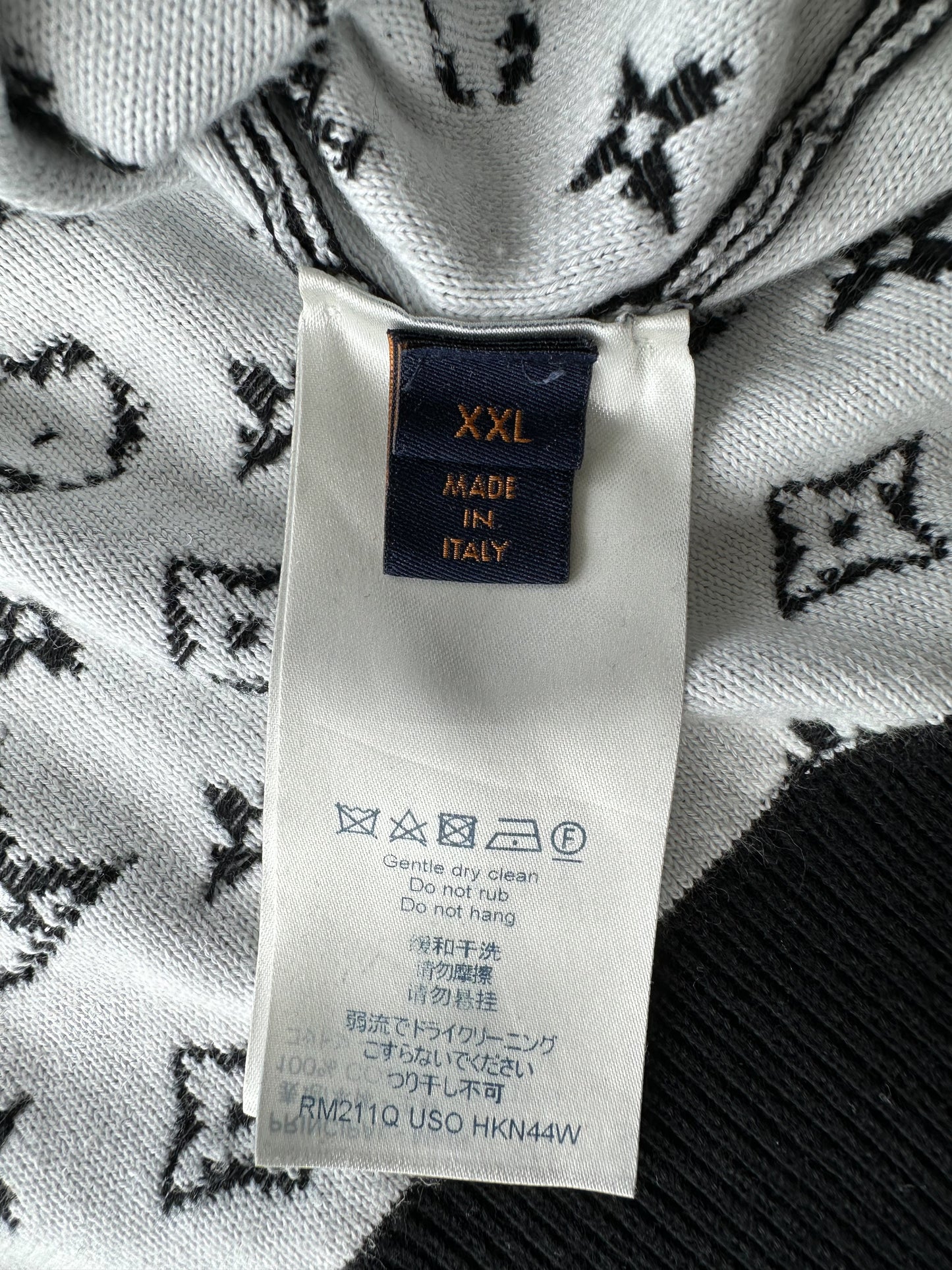 Louis Vuitton Black & White Monogram Gradient Sweater