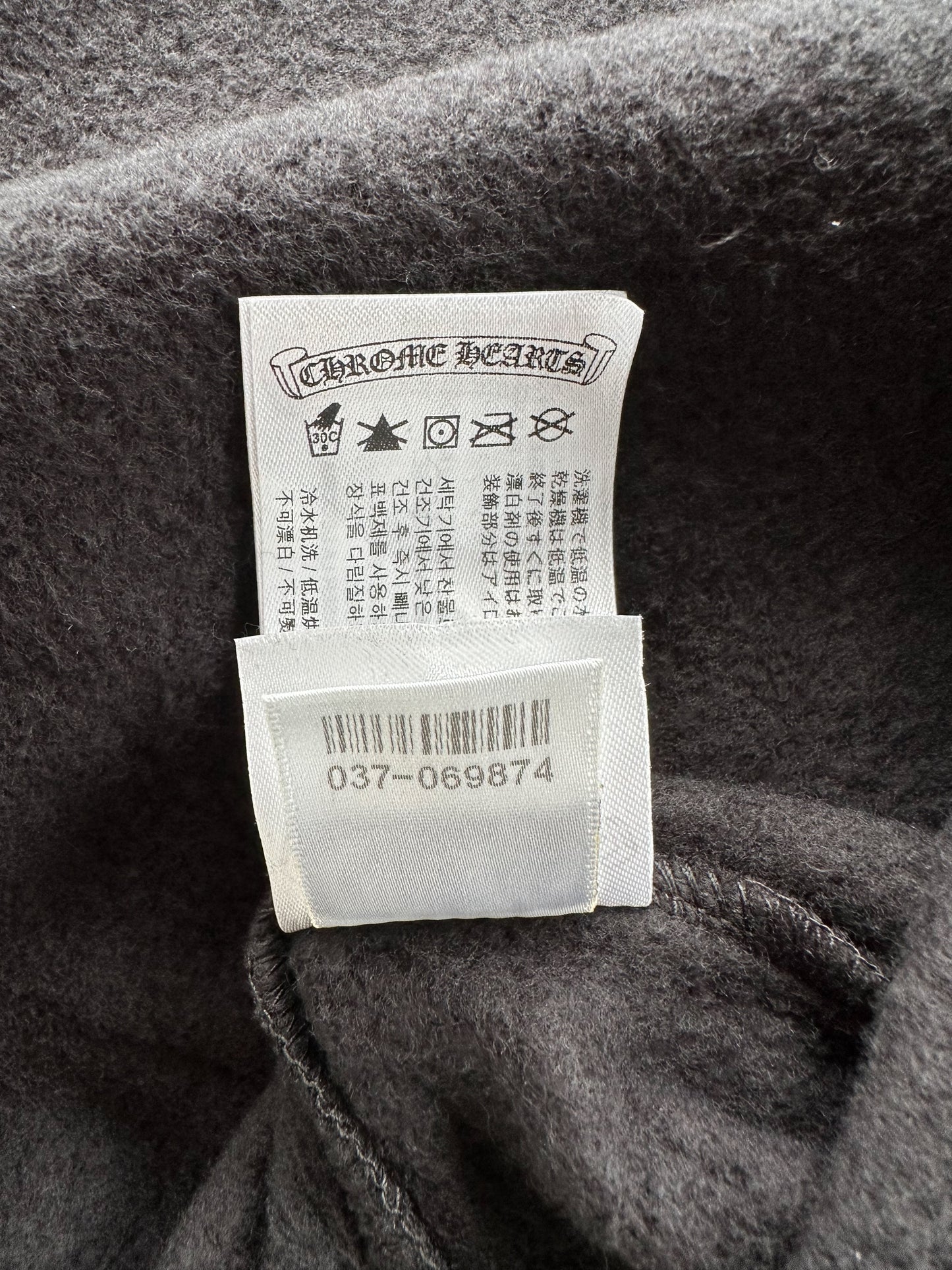 Chrome Hearts Black & White Scroll Logo Hoodie