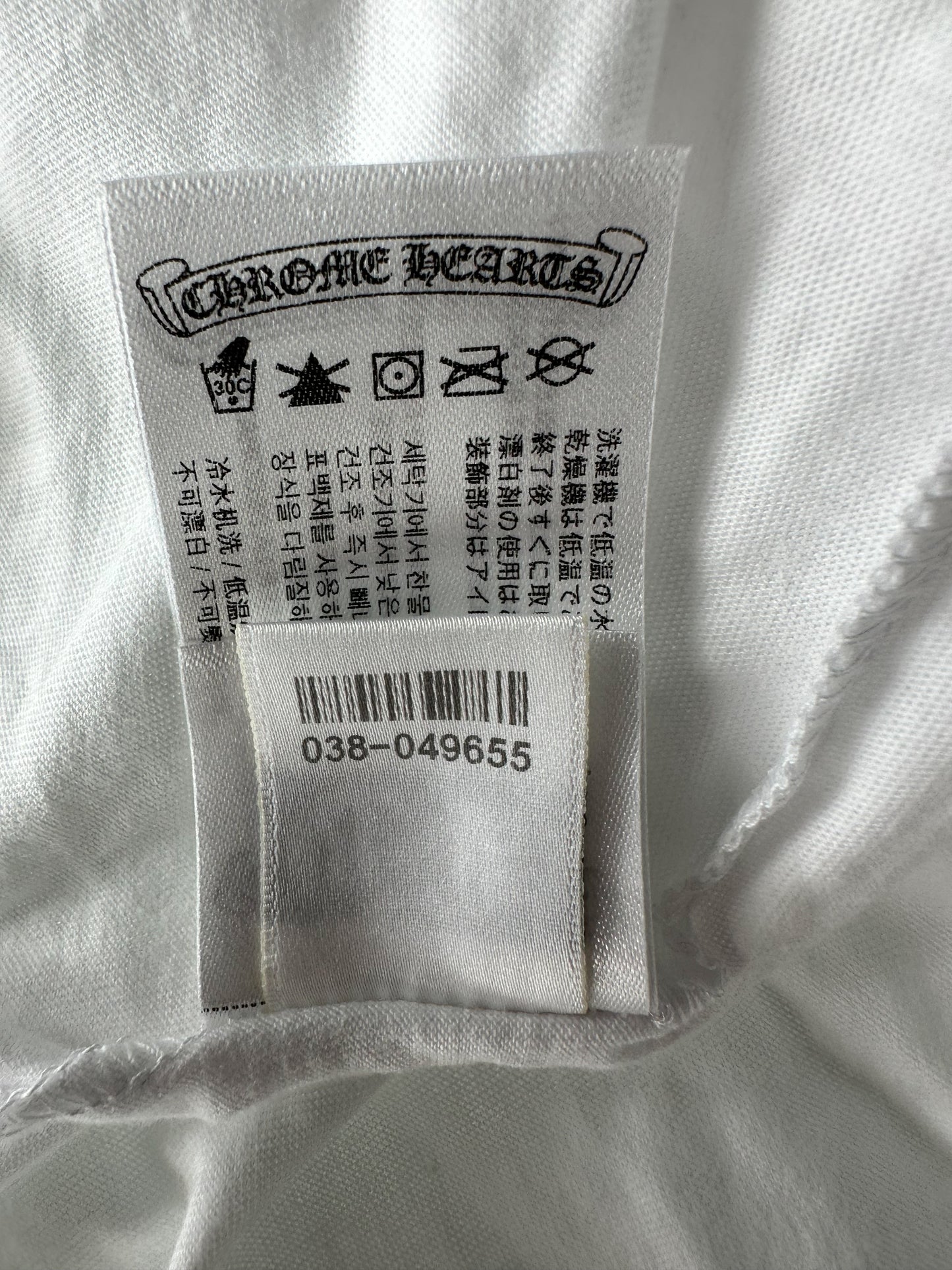 Chrome Hearts White & Black Scroll Logo T-Shirt