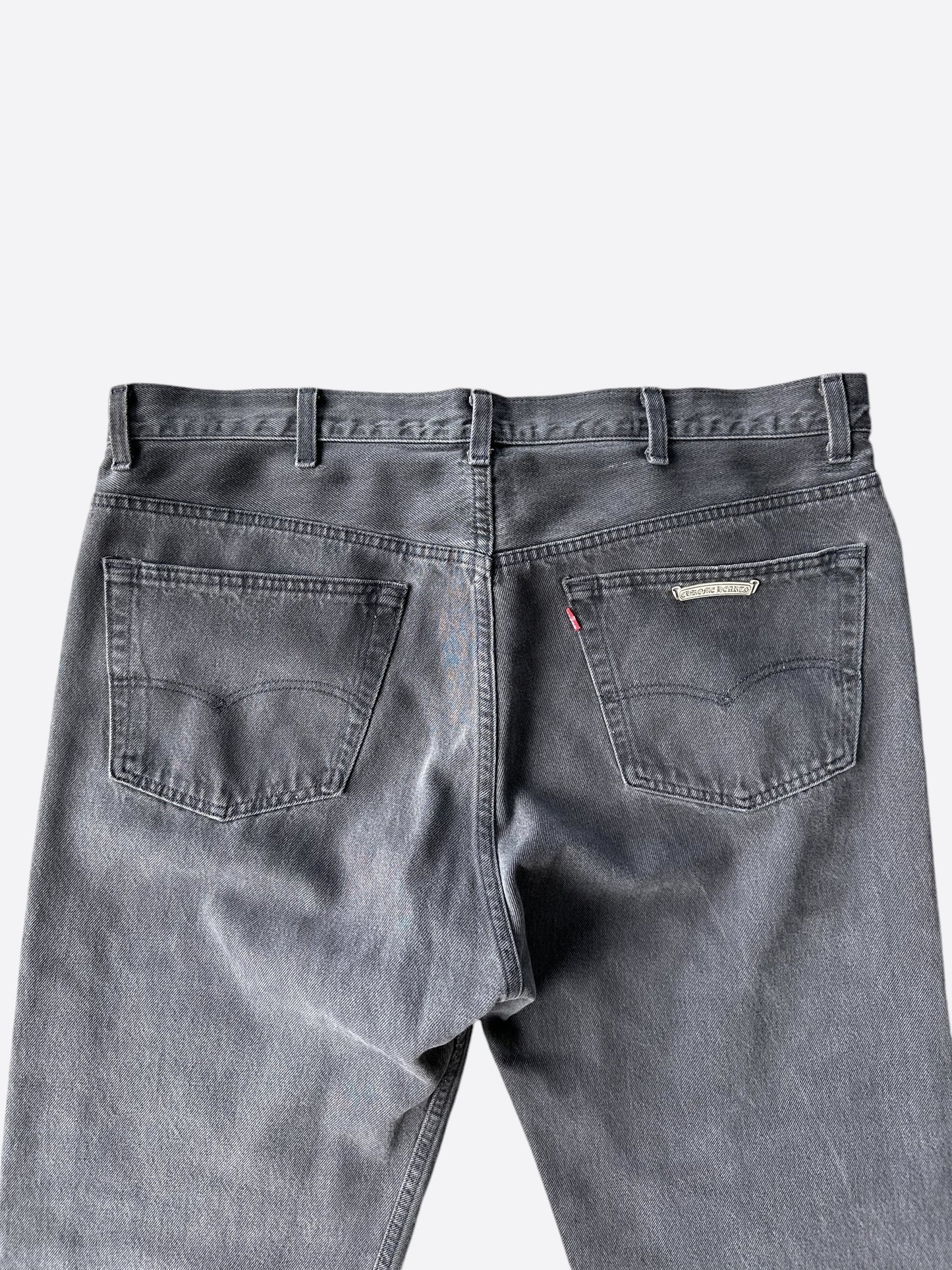 Chrome Hearts Levi's Grey & Gold Cross Patch 1/1 Jeans