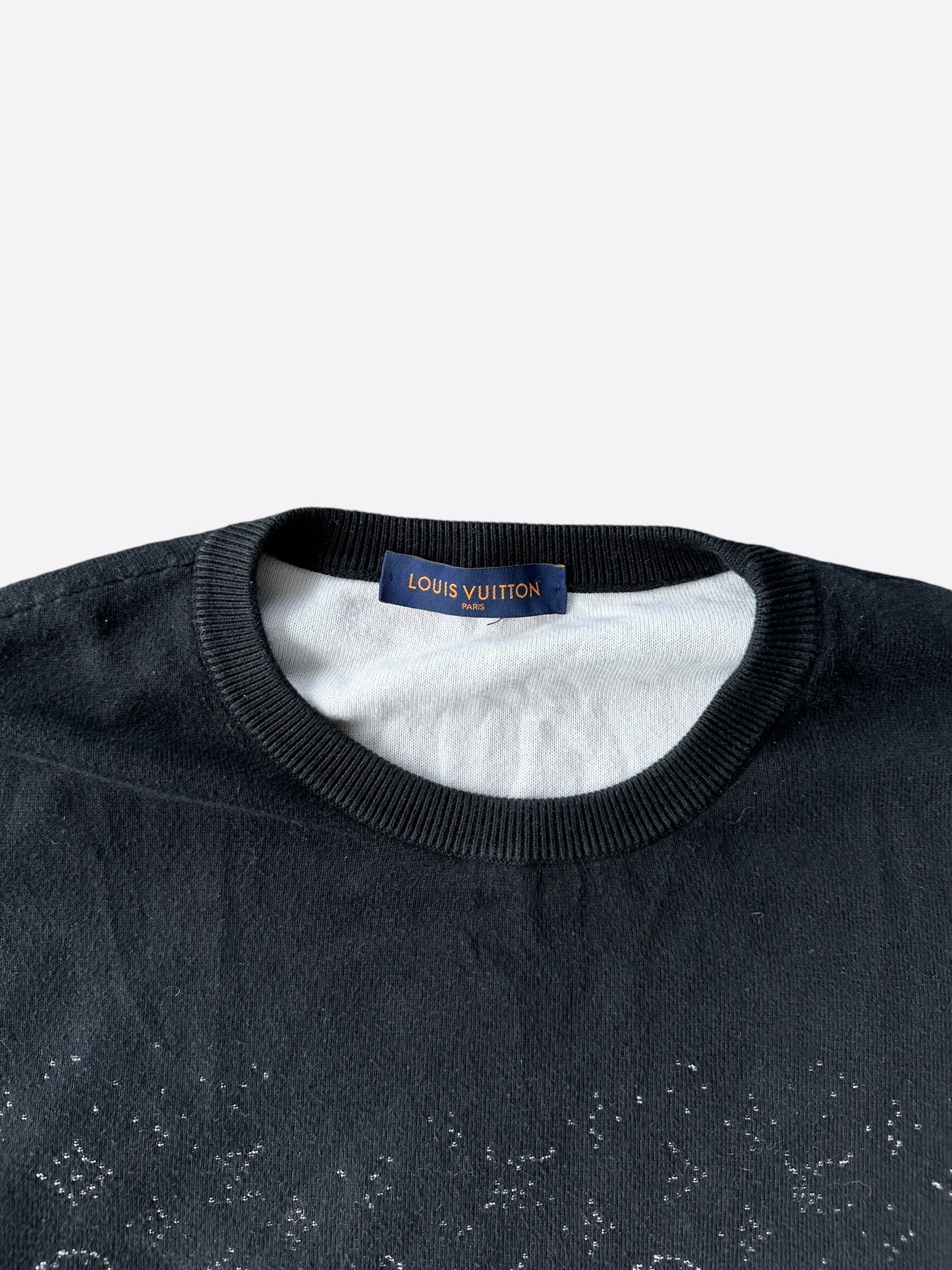 Louis Vuitton Black & White Monogram Gradient Sweater