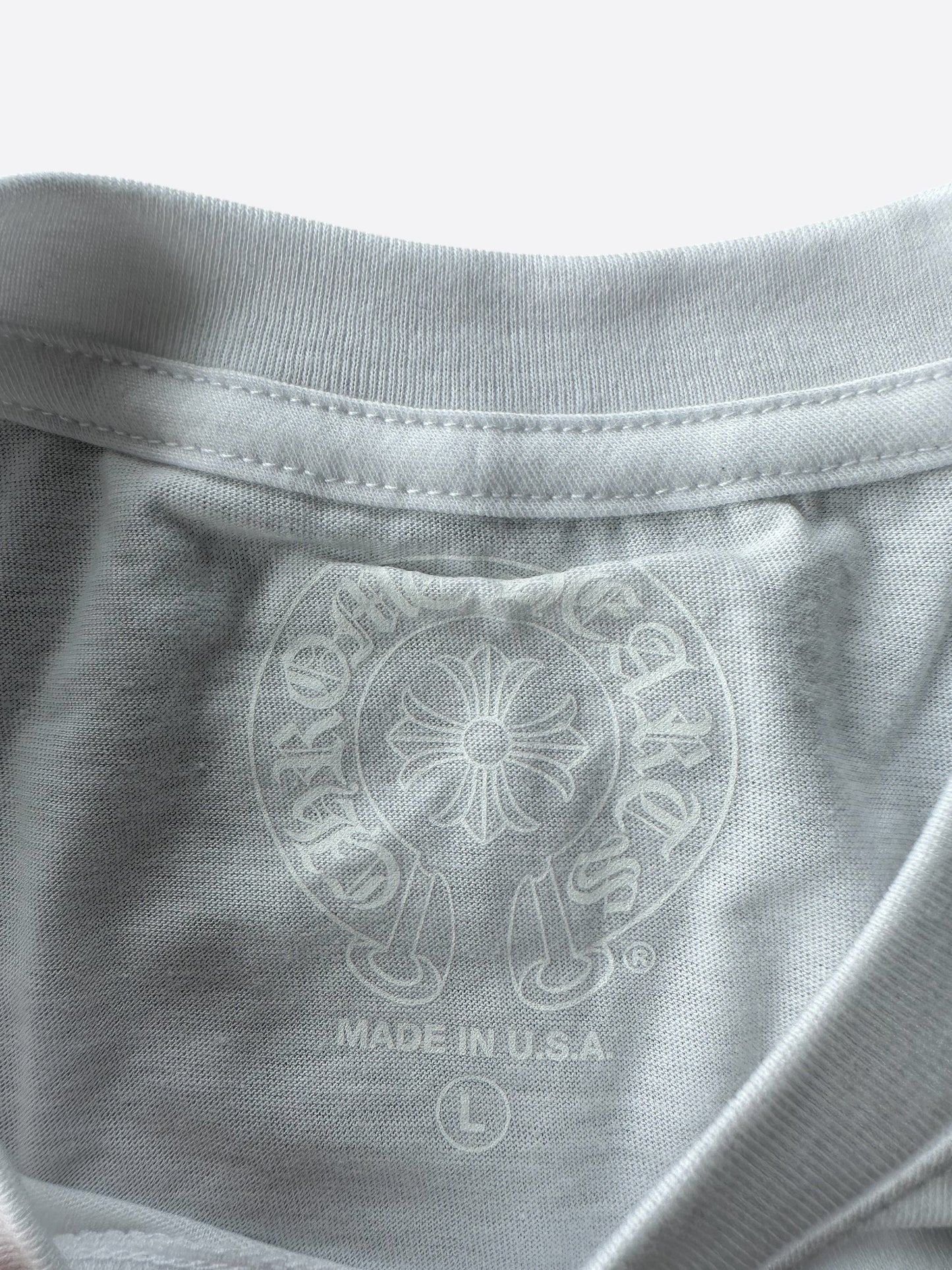 Chrome Hearts White & Black Scroll Logo T-Shirt