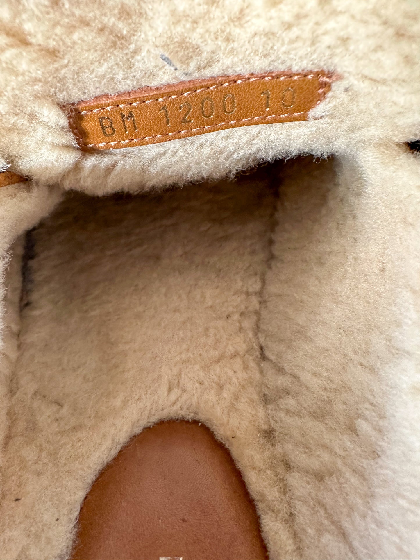 Louis Vuitton Nigo Brown Suede Fur Lined Easy Mules