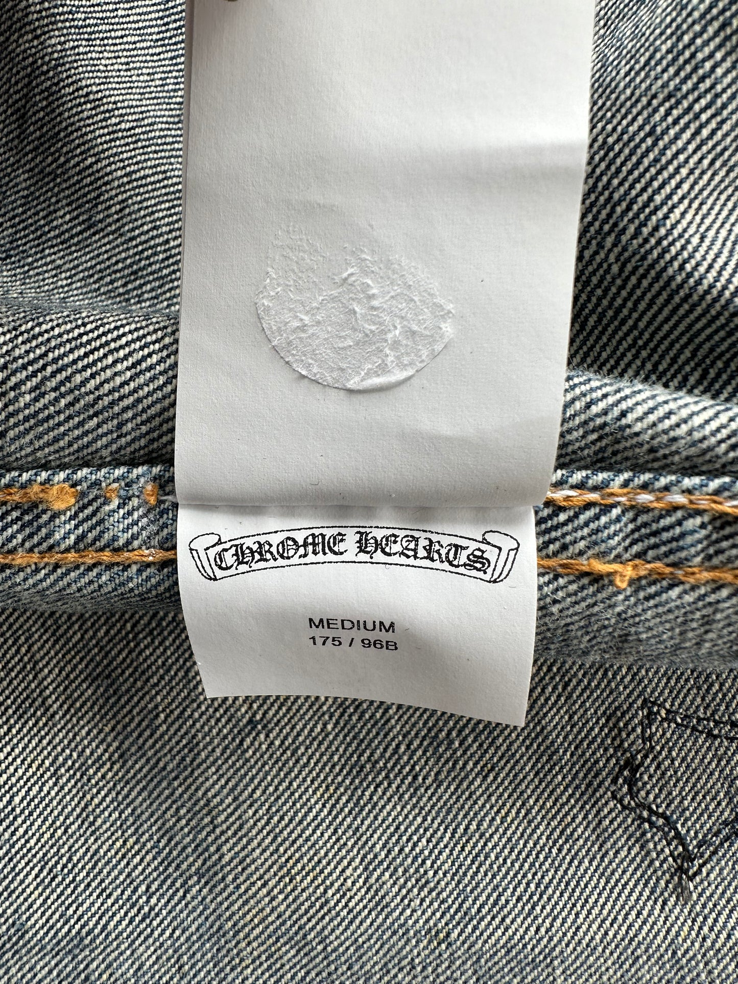 Chrome Hearts Levis Blue & Black Cross Patch Denim Jacket