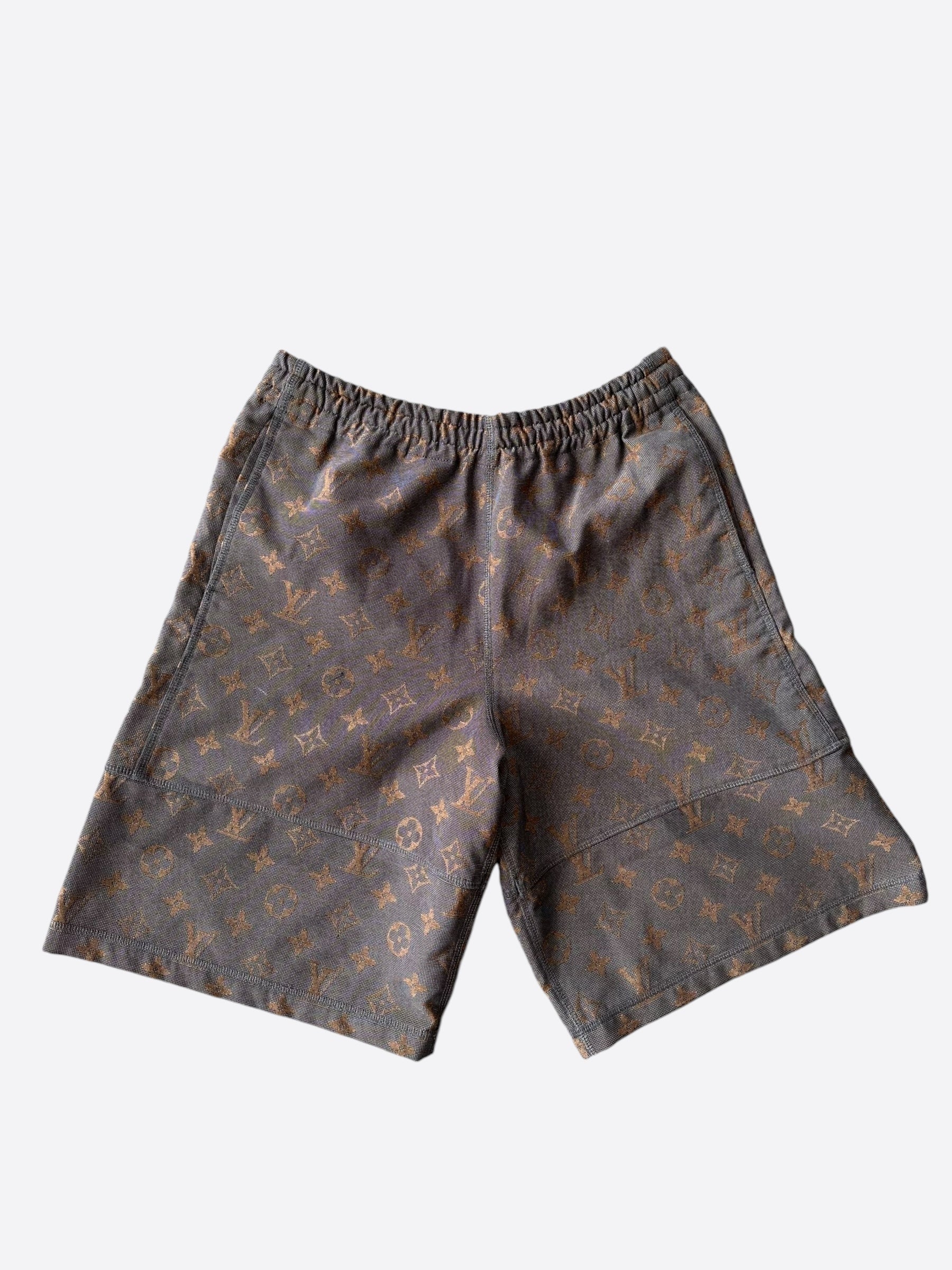 LouisVuittonBrownMonogramShorts