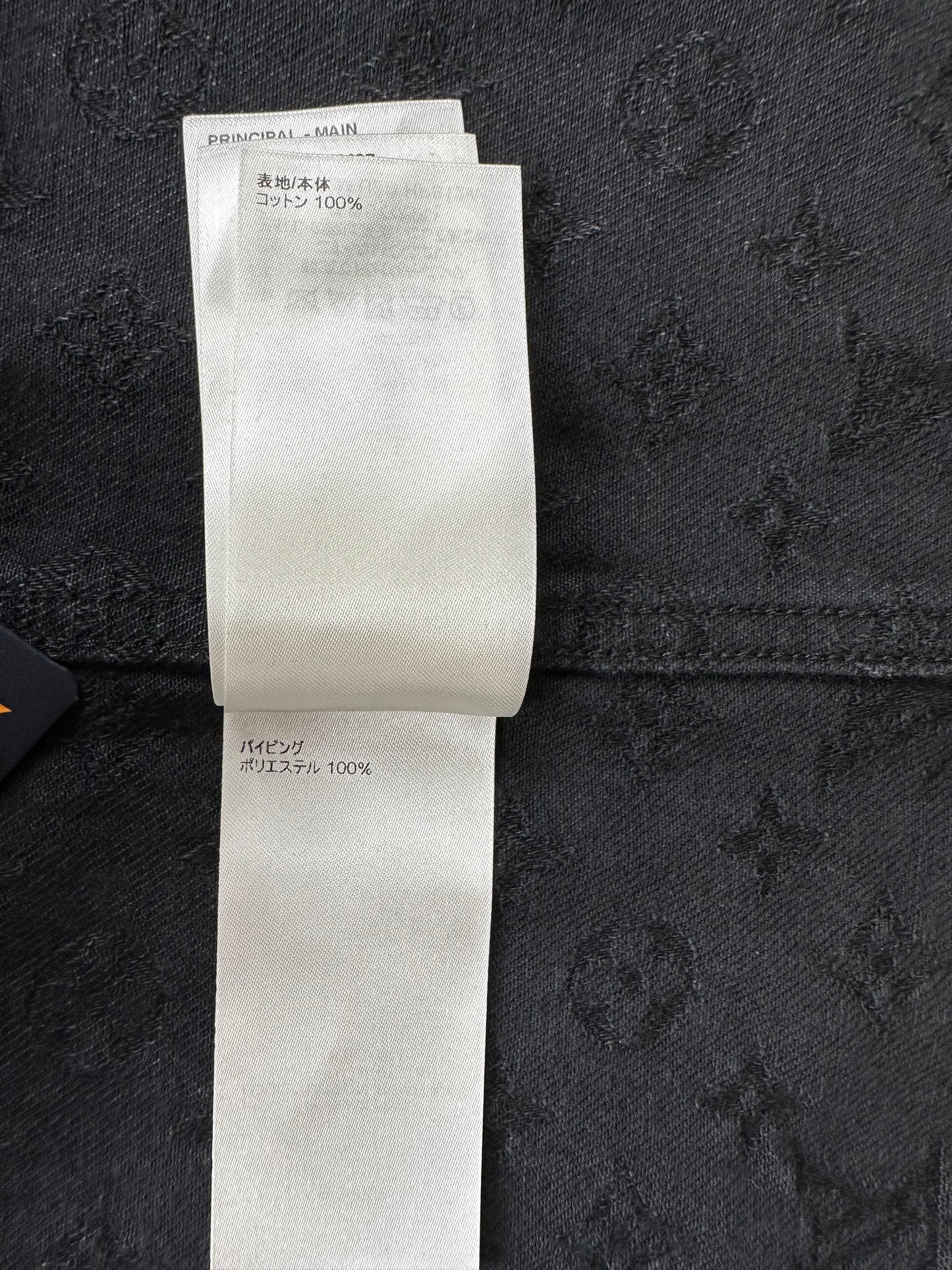 Louis Vuitton Black Monogram Denim Baseball Shirt