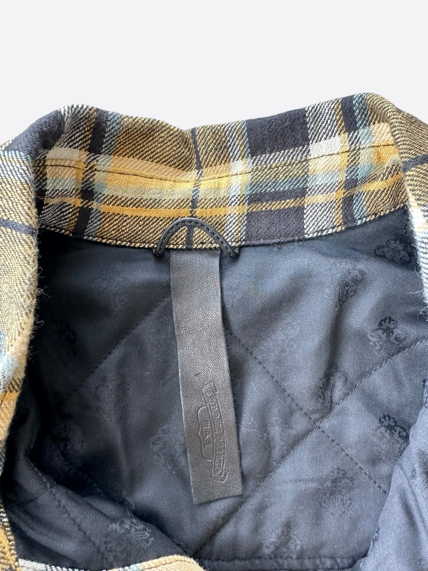 Chrome Hearts Yellow & Red Padded Flannel Jacket