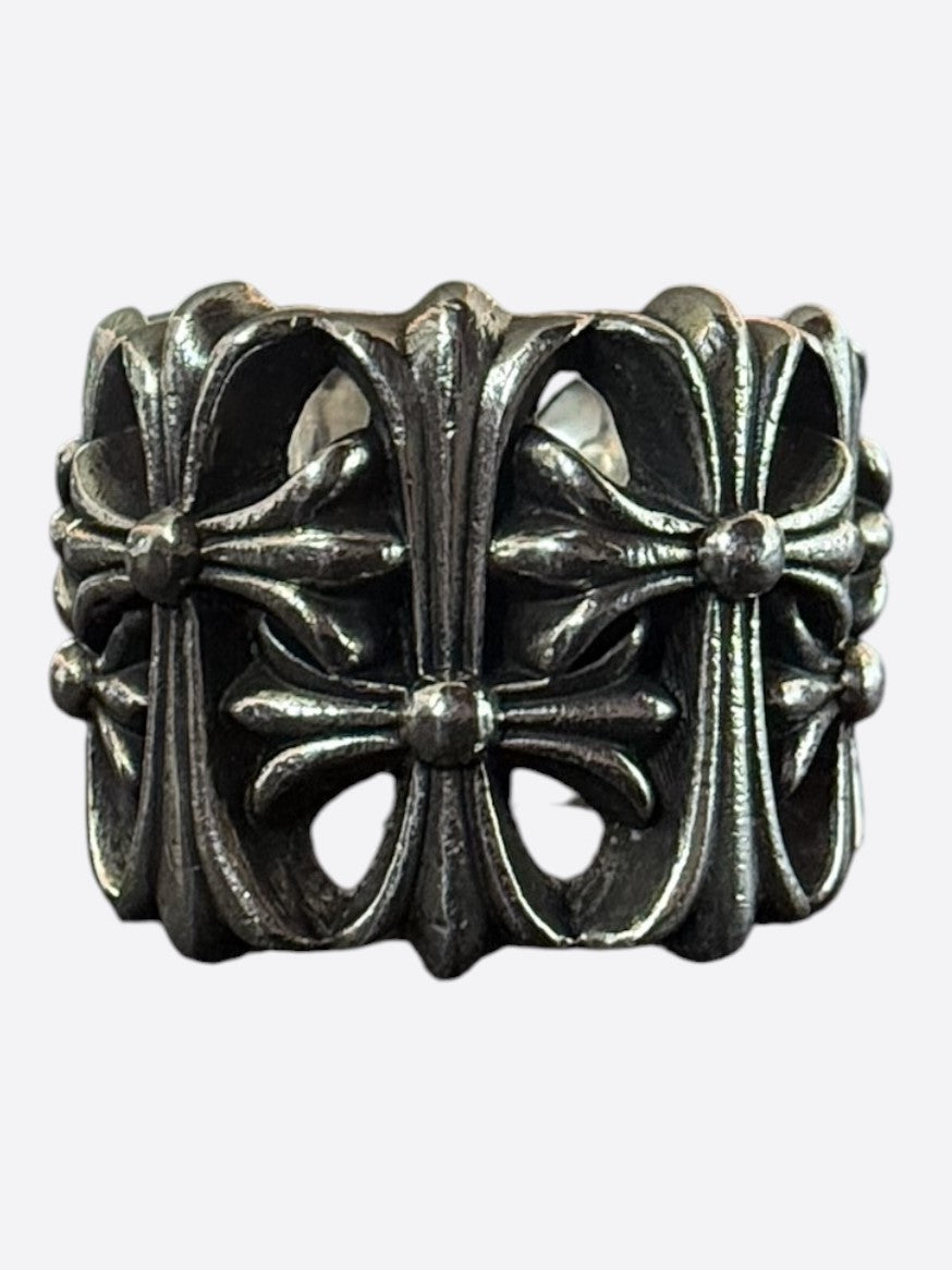 Chrome Hearts Silver Cemetery Cross Ring
