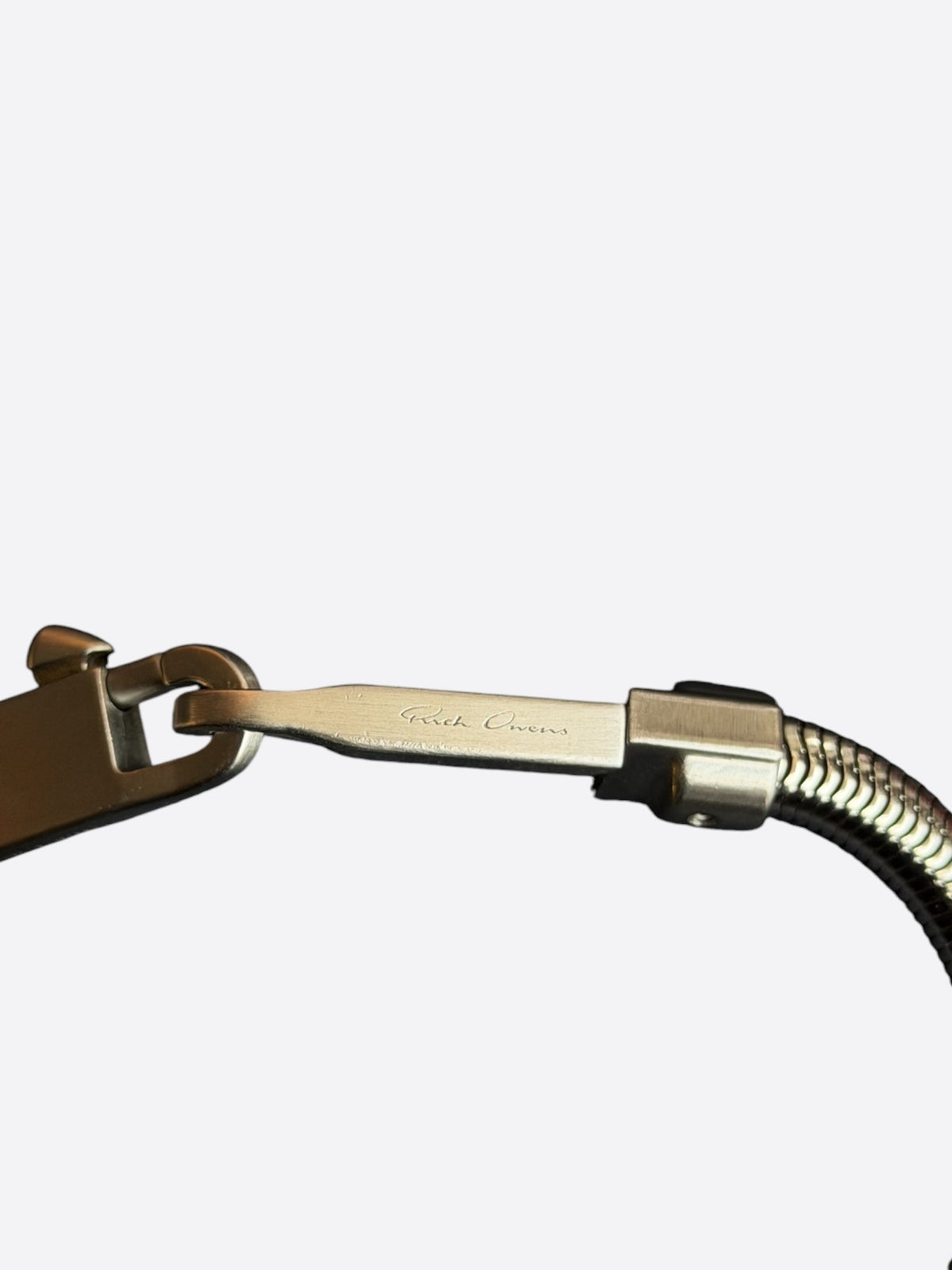 Rick Owens Palladium Temple Snake Necklace