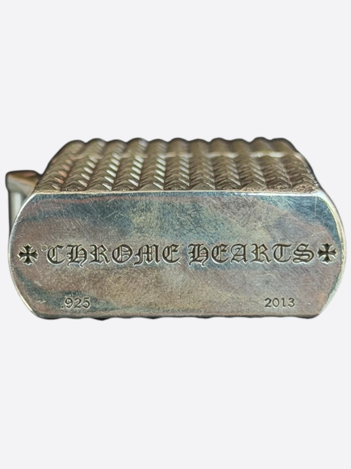 Chrome Hearts Silver Pyramid Cross Lighter