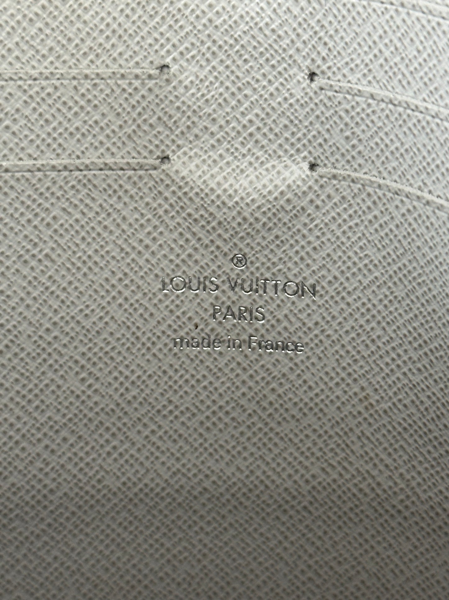 Louis Vuitton White Story Monogram Zip Pouch GM