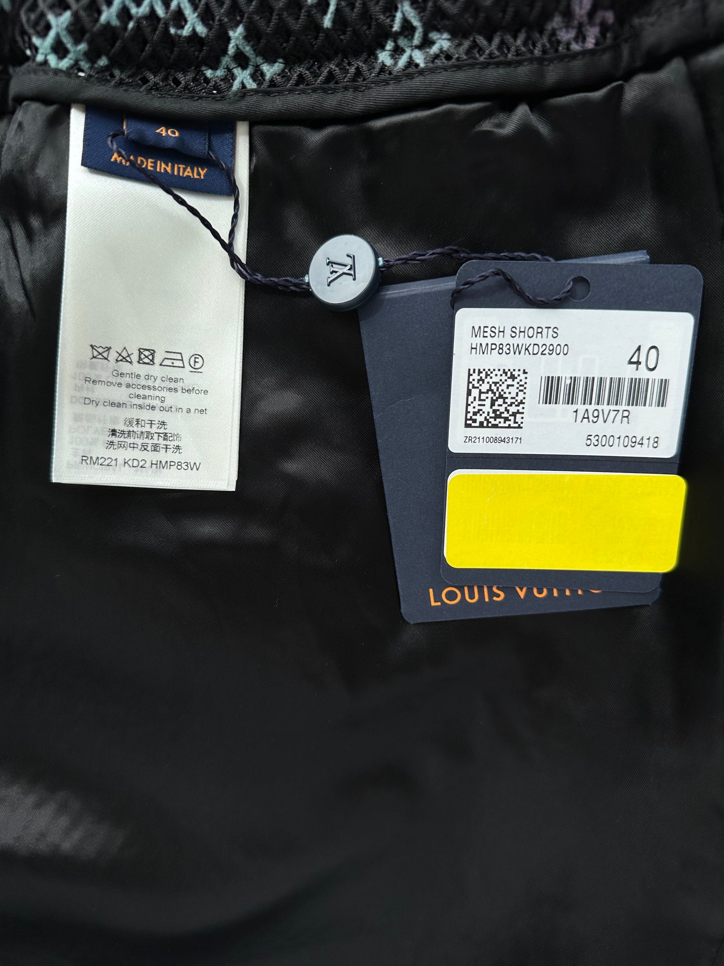 Louis Vuitton Black Rainbow Monogram Mesh Shorts