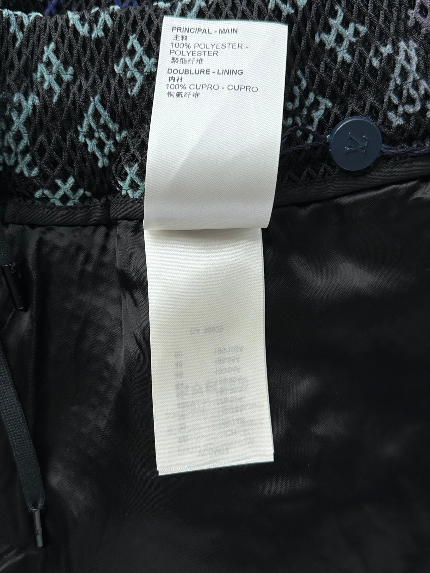 Louis Vuitton Black Rainbow Monogram Mesh Shorts