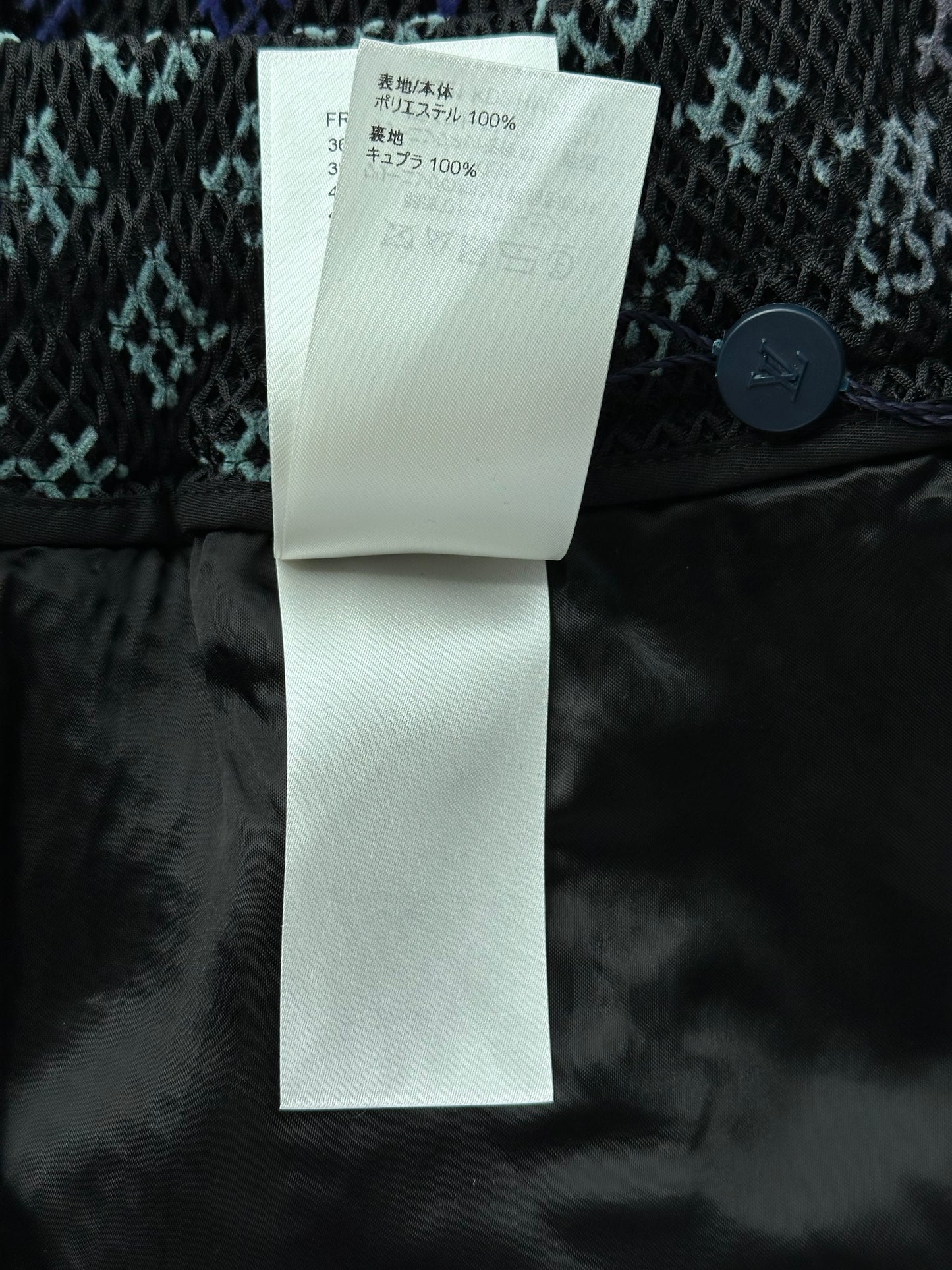 Louis Vuitton Black Rainbow Monogram Mesh Shorts