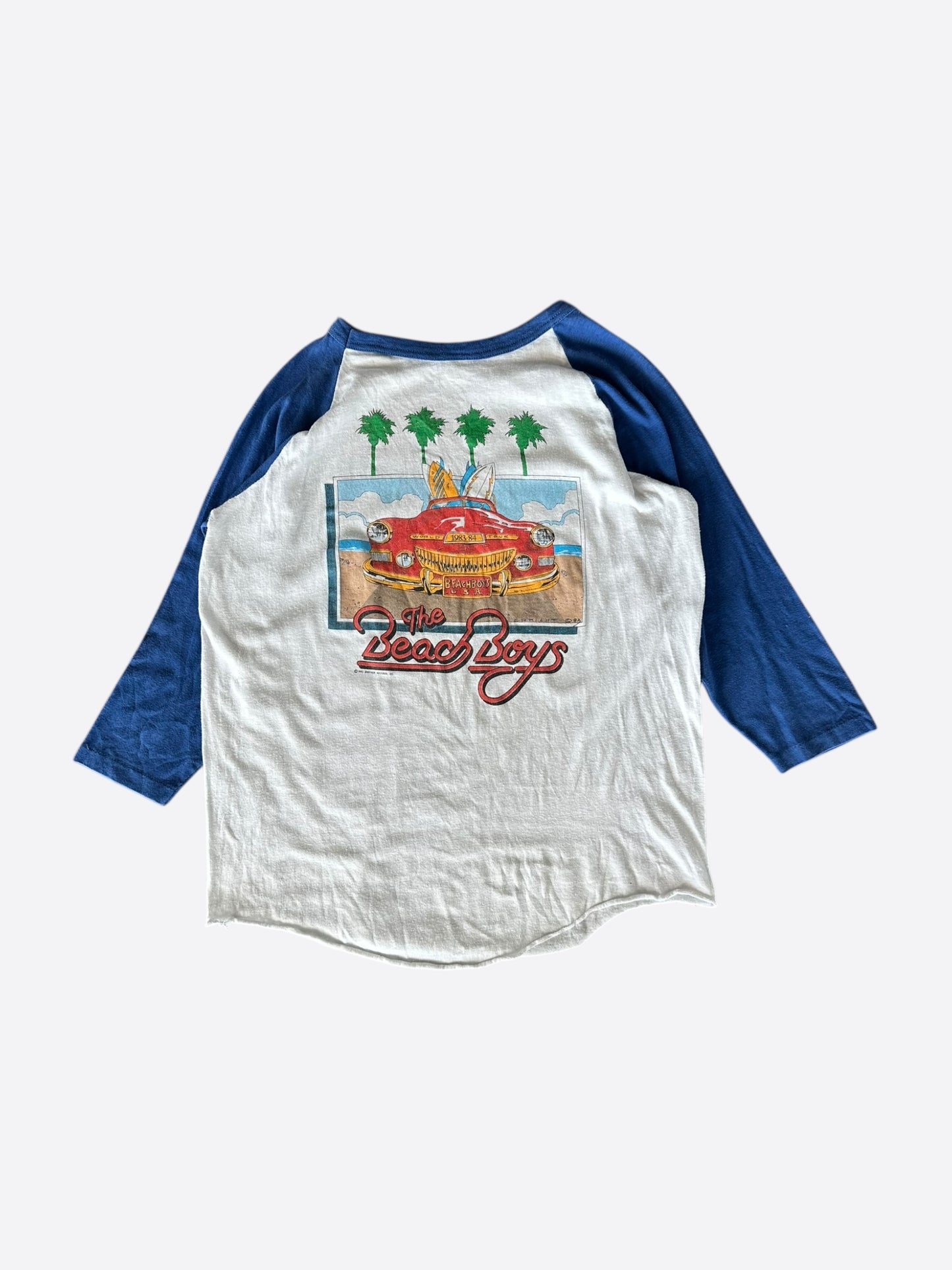 Vintage White & Blue The Beach Boys Tour Longsleeve T-Shirt