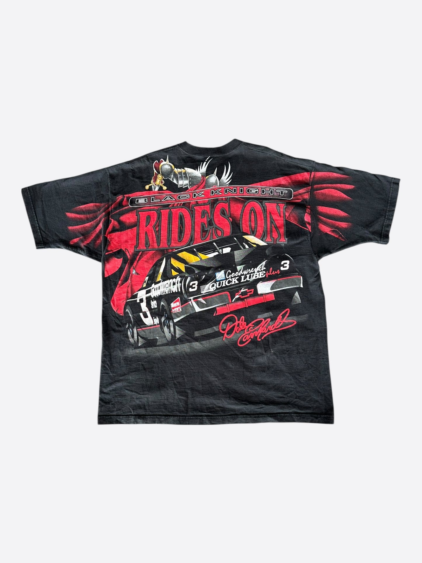 Vintage Black Dale Earnhardt Black Knight Nascar T-Shirt