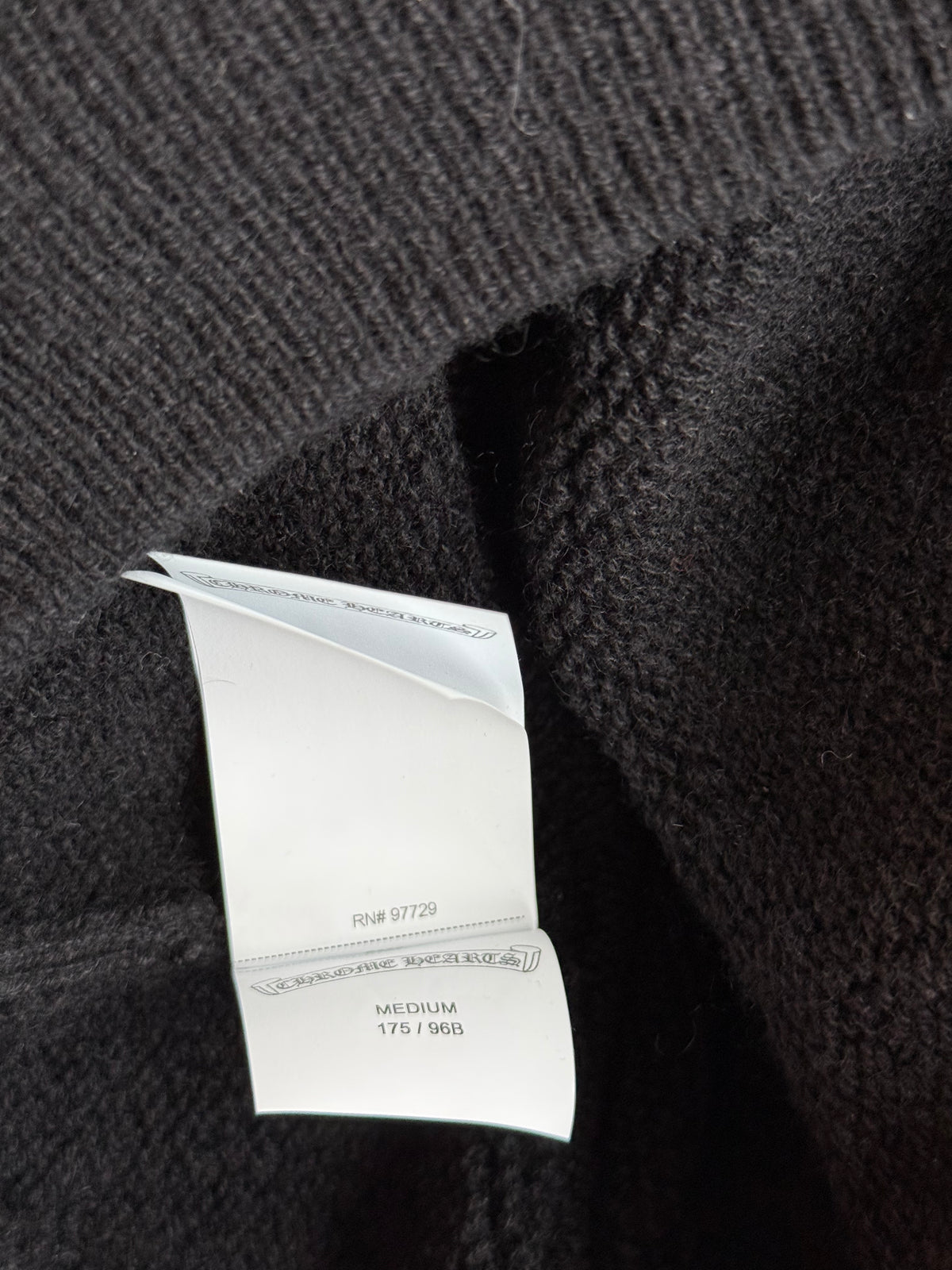 Chrome Hearts Black & White Floral Cashmere Sweater