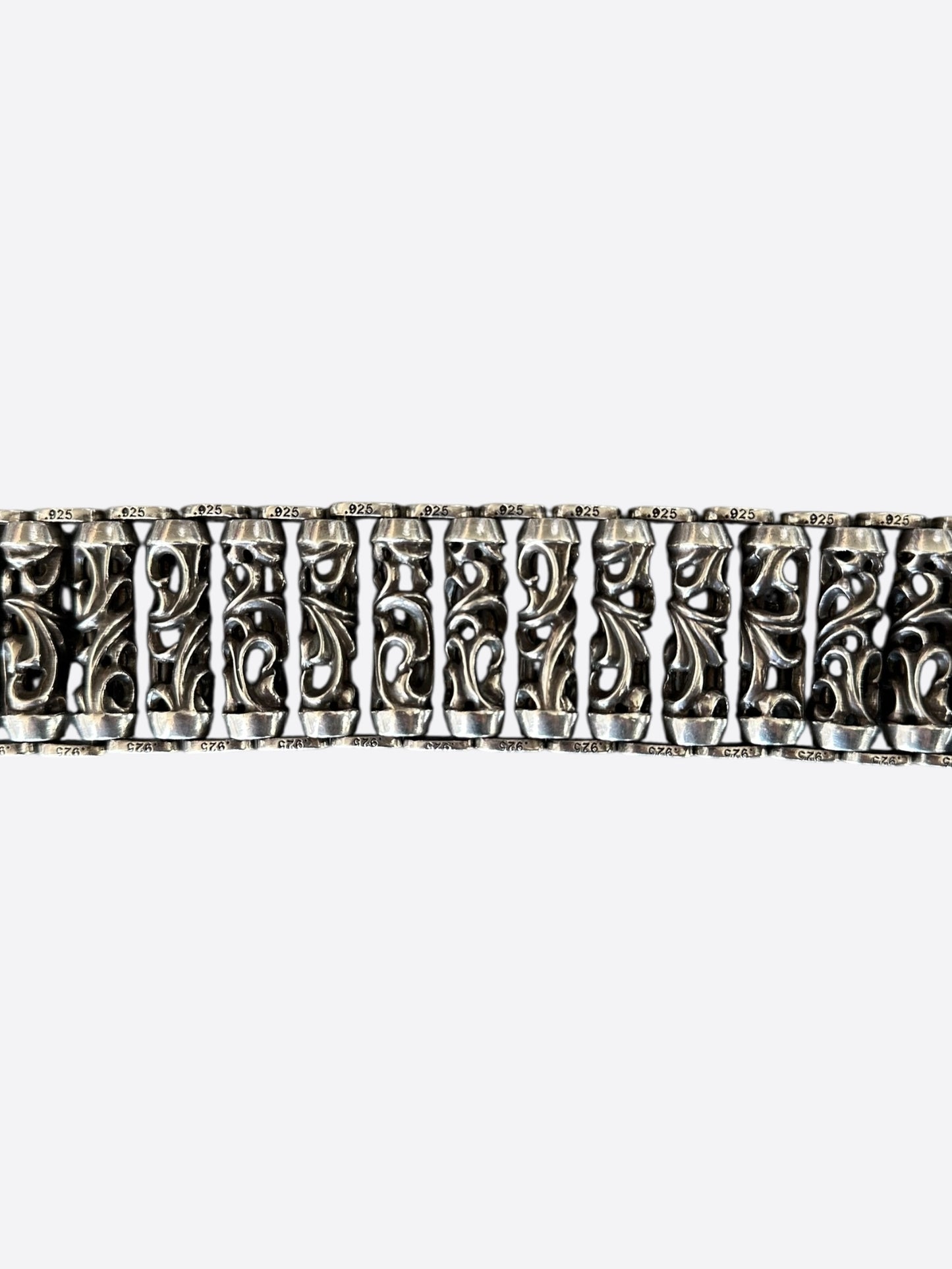 Chrome Hearts Black & Silver Full Celtic Roller Belt