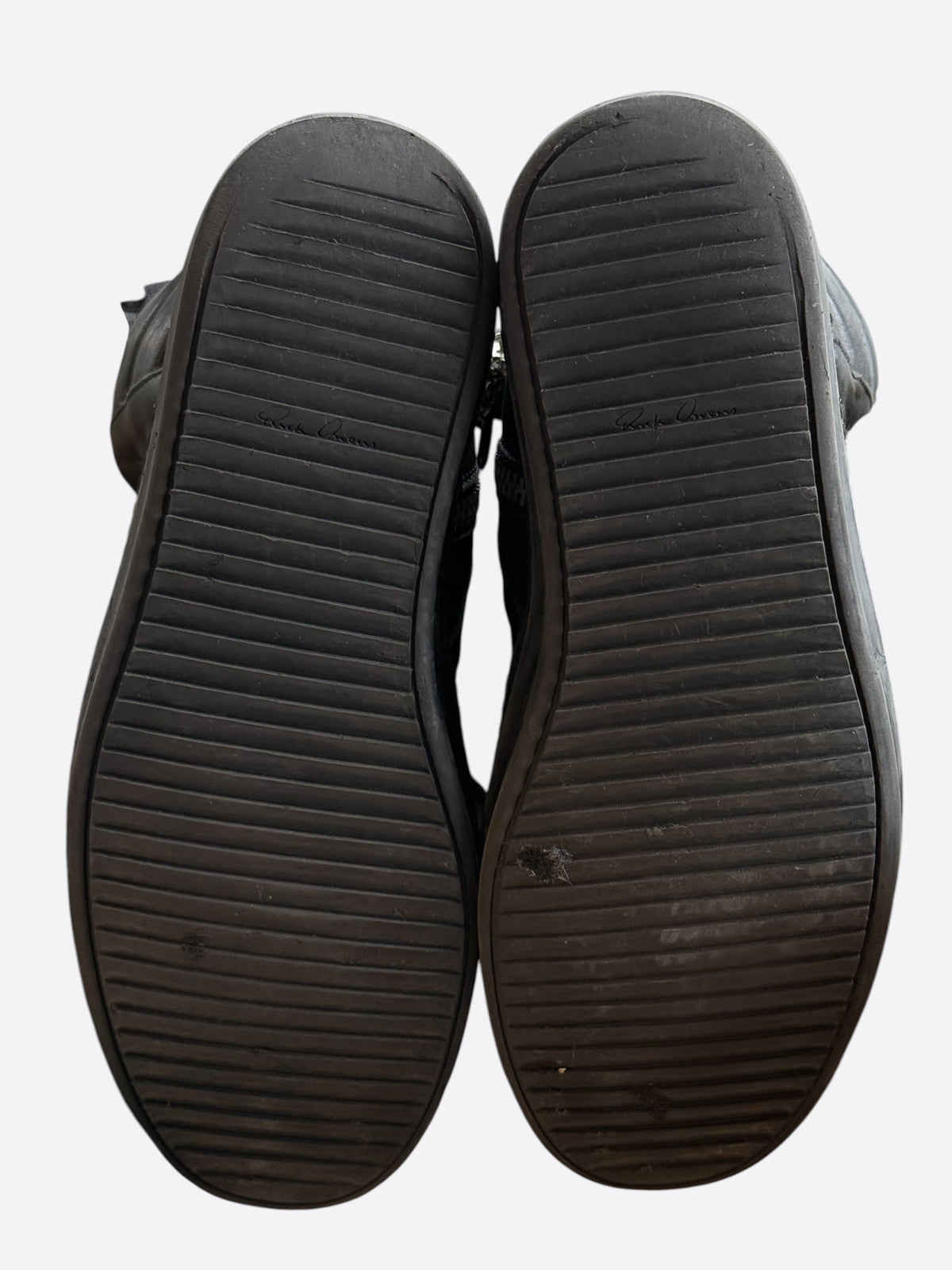 Rick Owens Chrome Hearts Black & Silver Cross Geobaskets