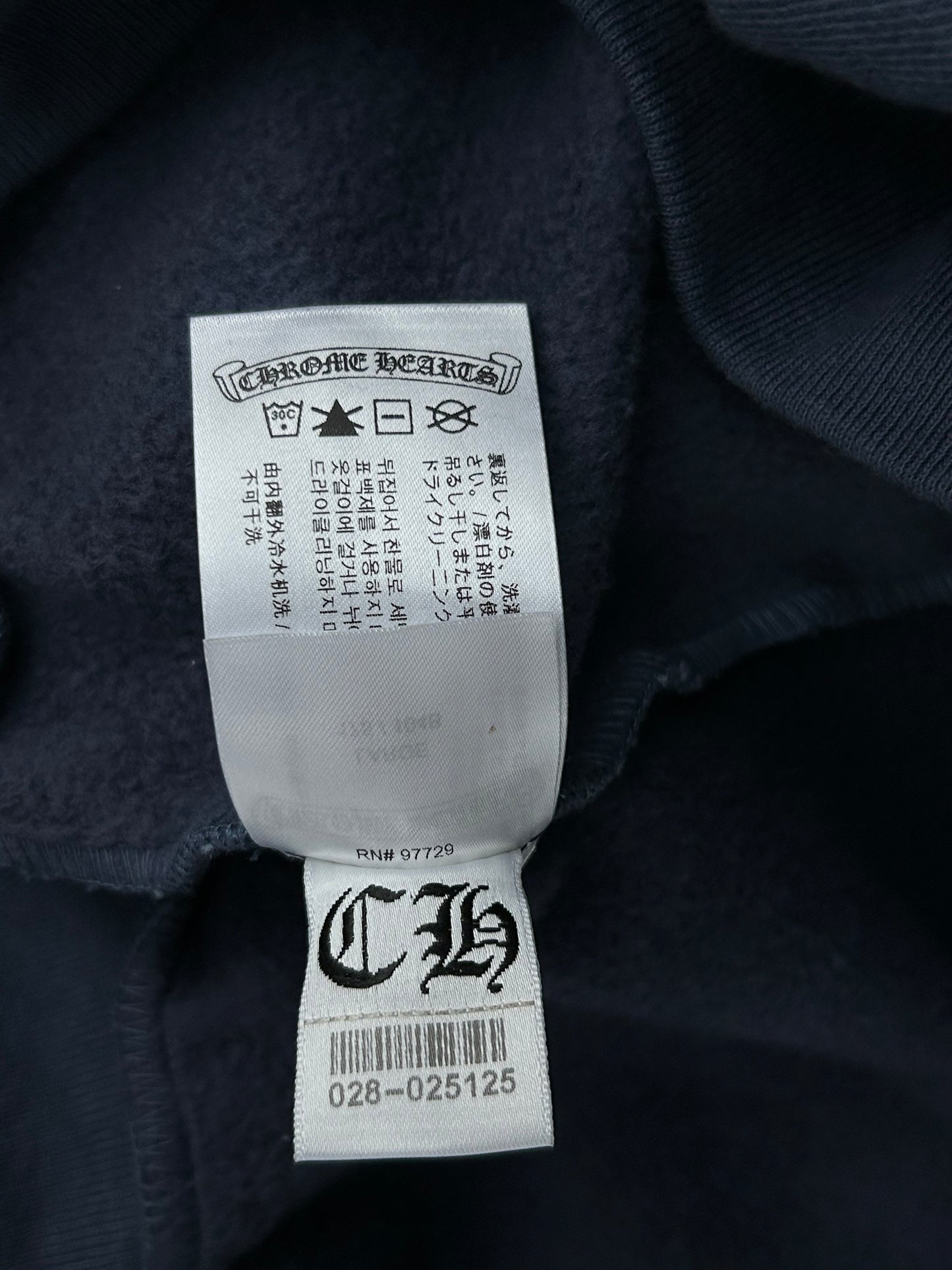 Chrome Hearts Drake Blue Certified Cross Logo Hoodie