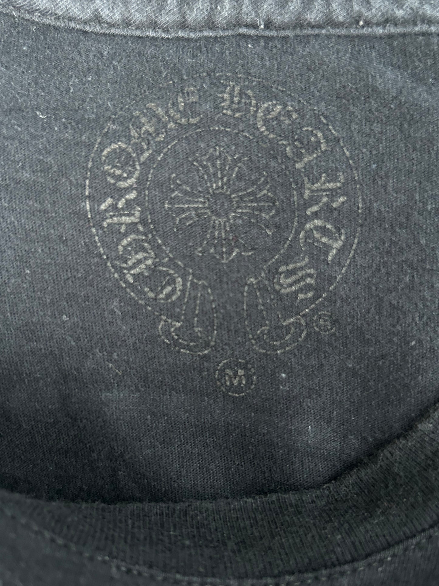 Chrome Hearts Black & White Cross Horseshoe Logo T-Shirt