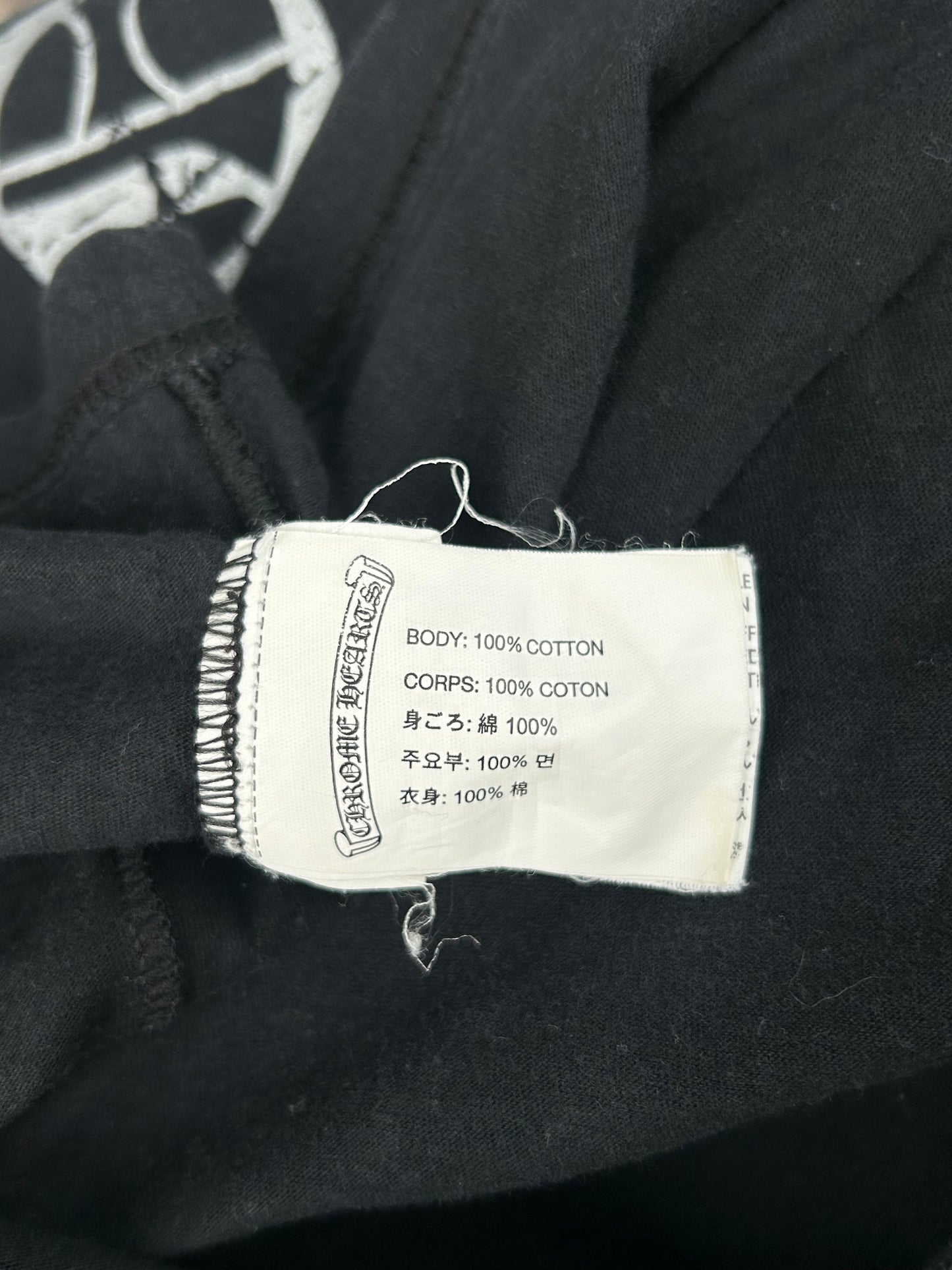 Chrome Hearts Black & White Cross Horseshoe Logo T-Shirt