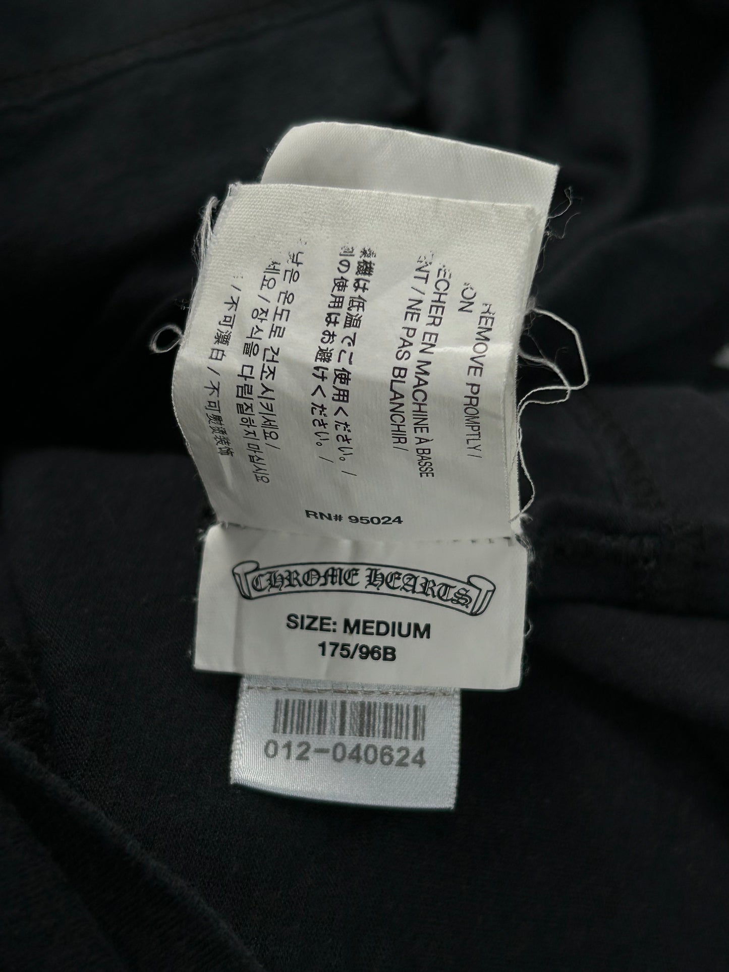 Chrome Hearts Black & White Cross Horseshoe Logo T-Shirt
