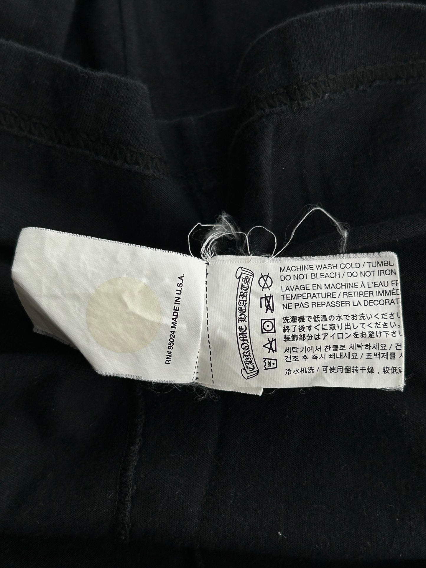 Chrome Hearts Black & White Cross Logo T-Shirt