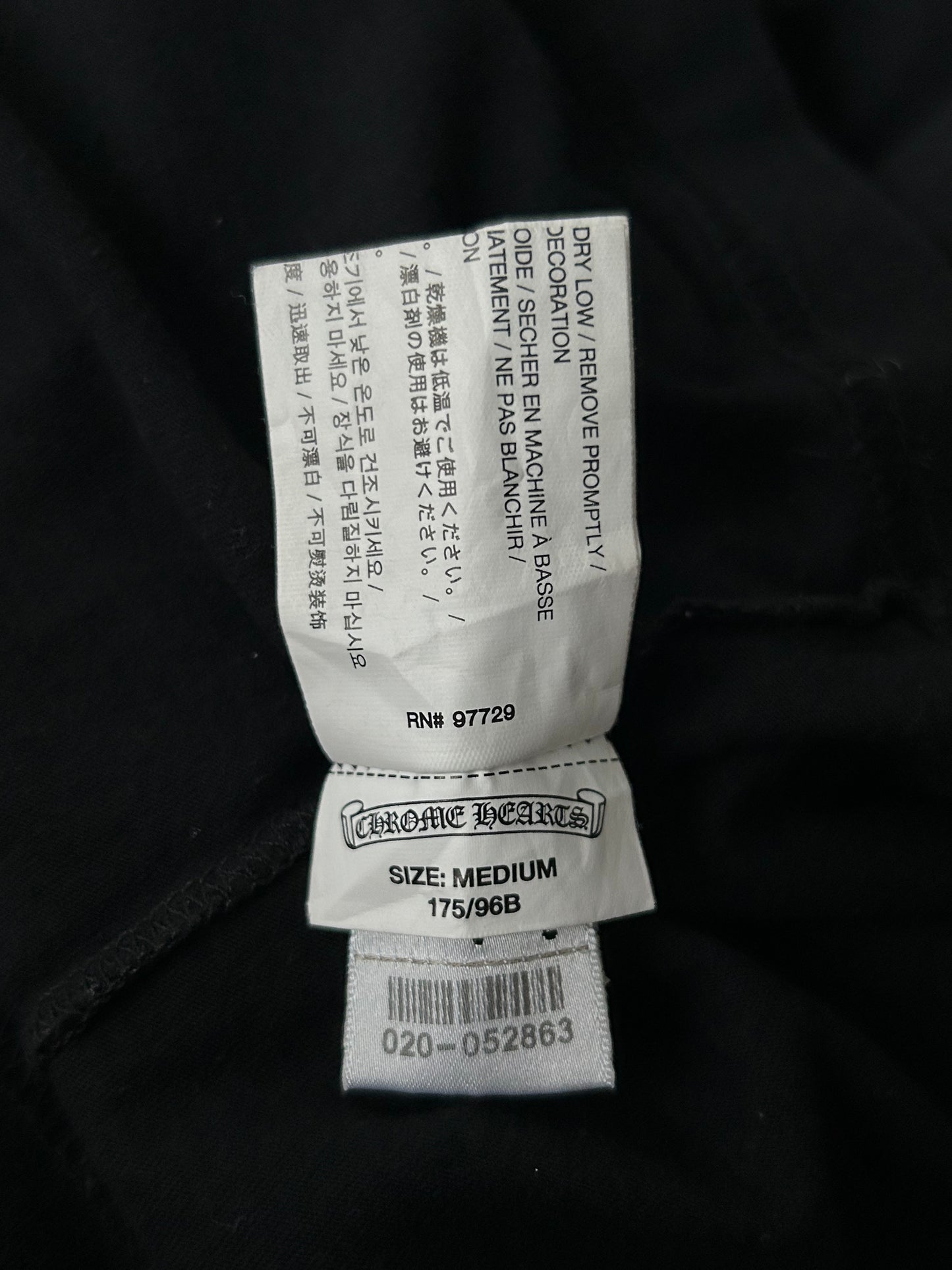 Chrome Hearts Black & White Cross Logo T-Shirt