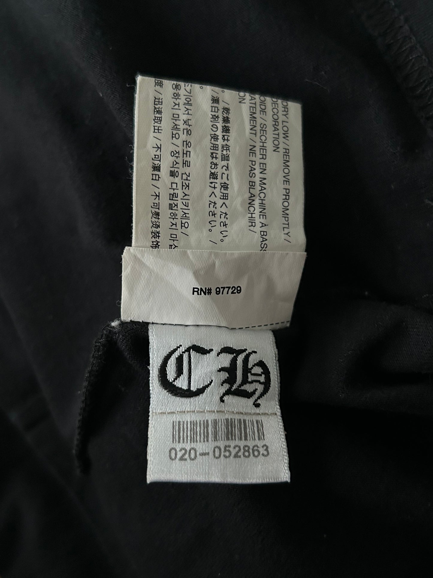 Chrome Hearts Black & White Cross Logo T-Shirt