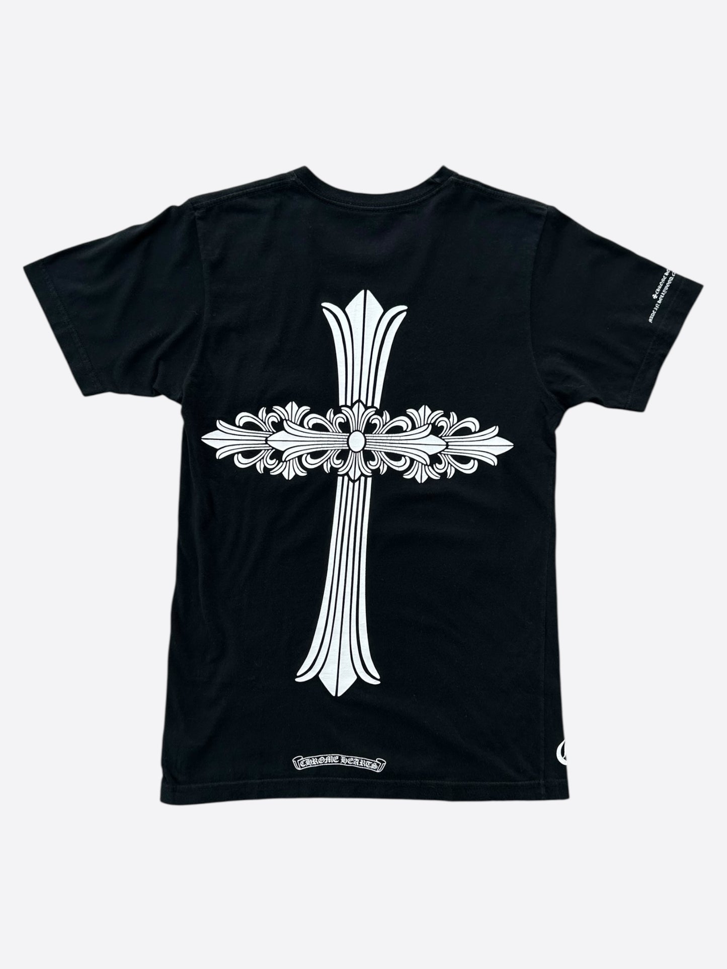 Chrome Hearts Black & White Cross Logo T-Shirt