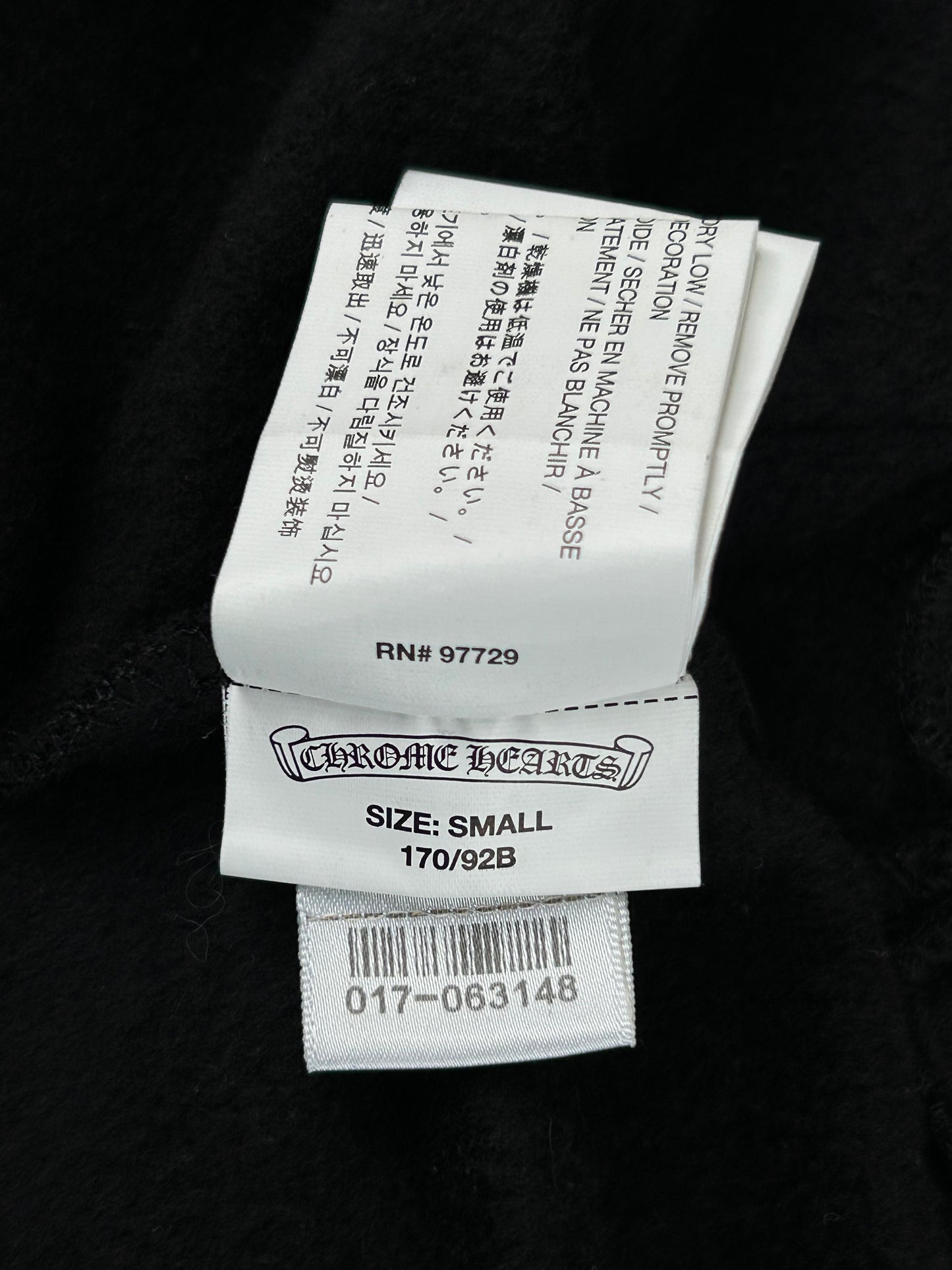 Chrome Hearts Black & Red Cemetery Horseshoe Logo Zip Up Hoodie