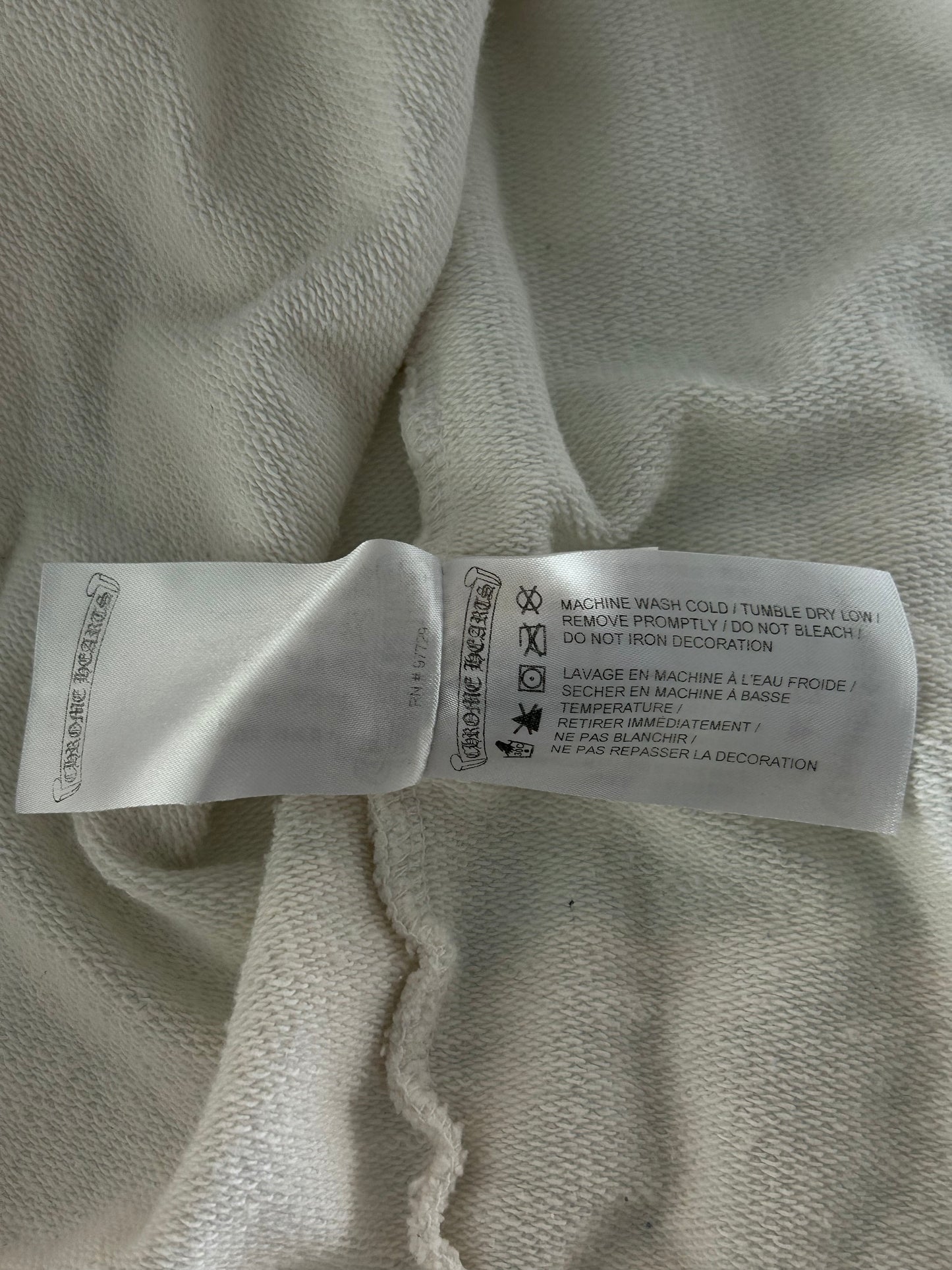 Chrome Hearts White & Black Cross Jacquard Horseshoe Logo Hoodie