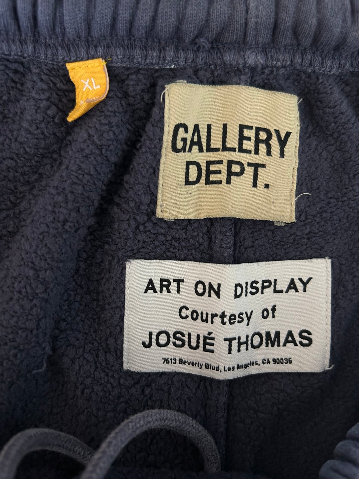 Gallery Dept Blue & White Logo Flared Sweatpants