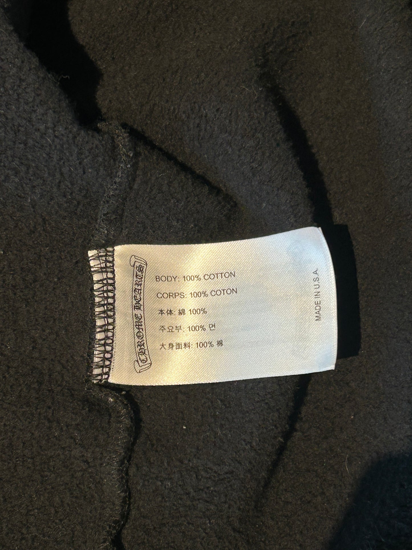 Chrome Hearts Black & White T-Bar Logo Hoodie