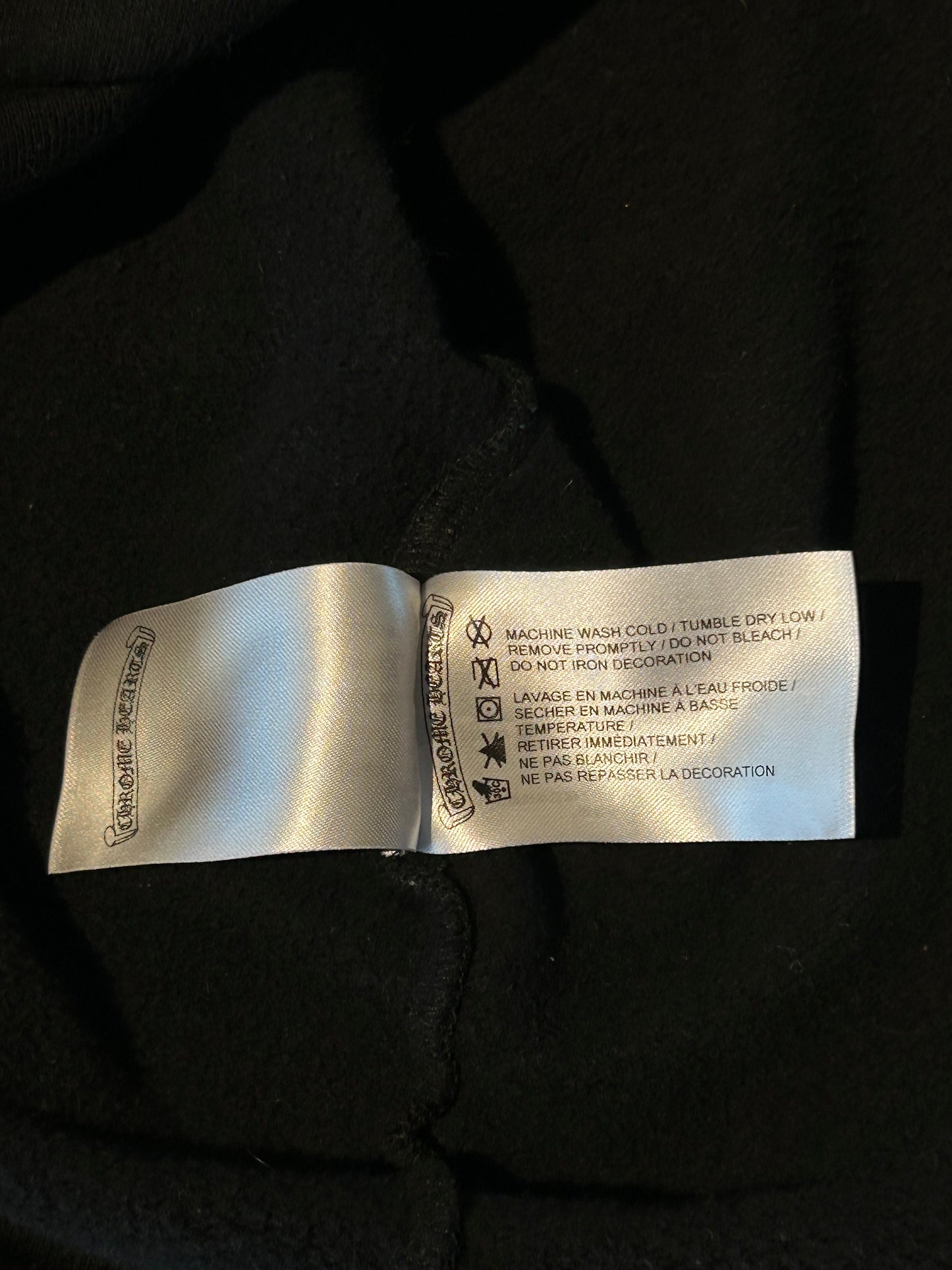 Chrome Hearts Black & White T-Bar Logo Hoodie