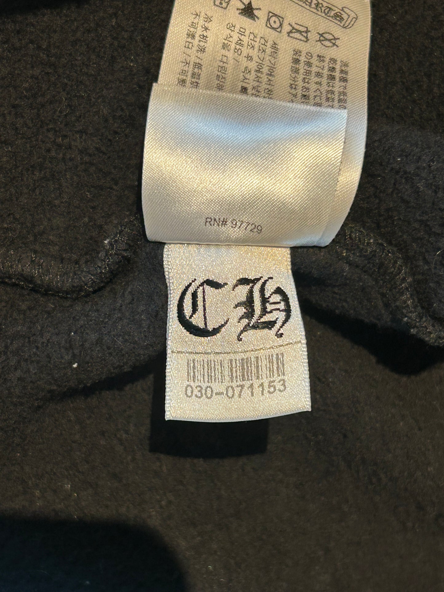 Chrome Hearts Black & White T-Bar Logo Hoodie