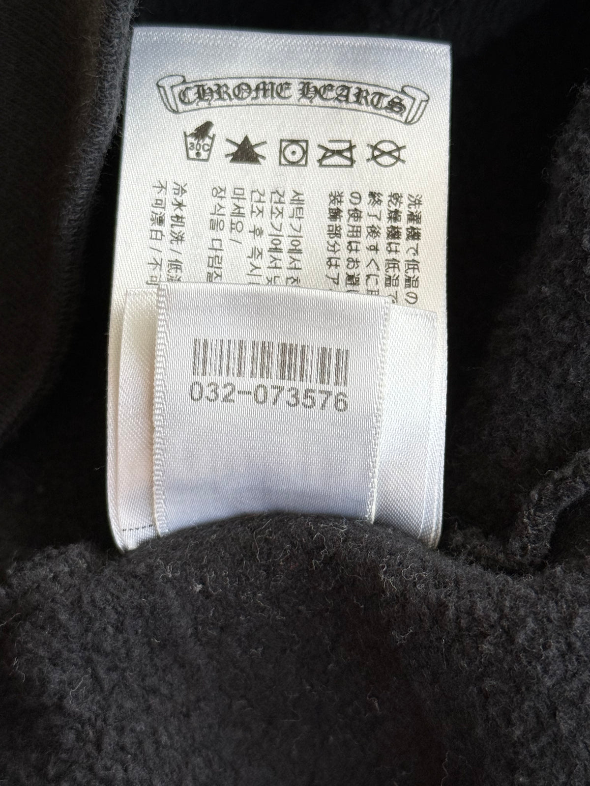 Chrome Hearts Black & White Neck Logo Sweater
