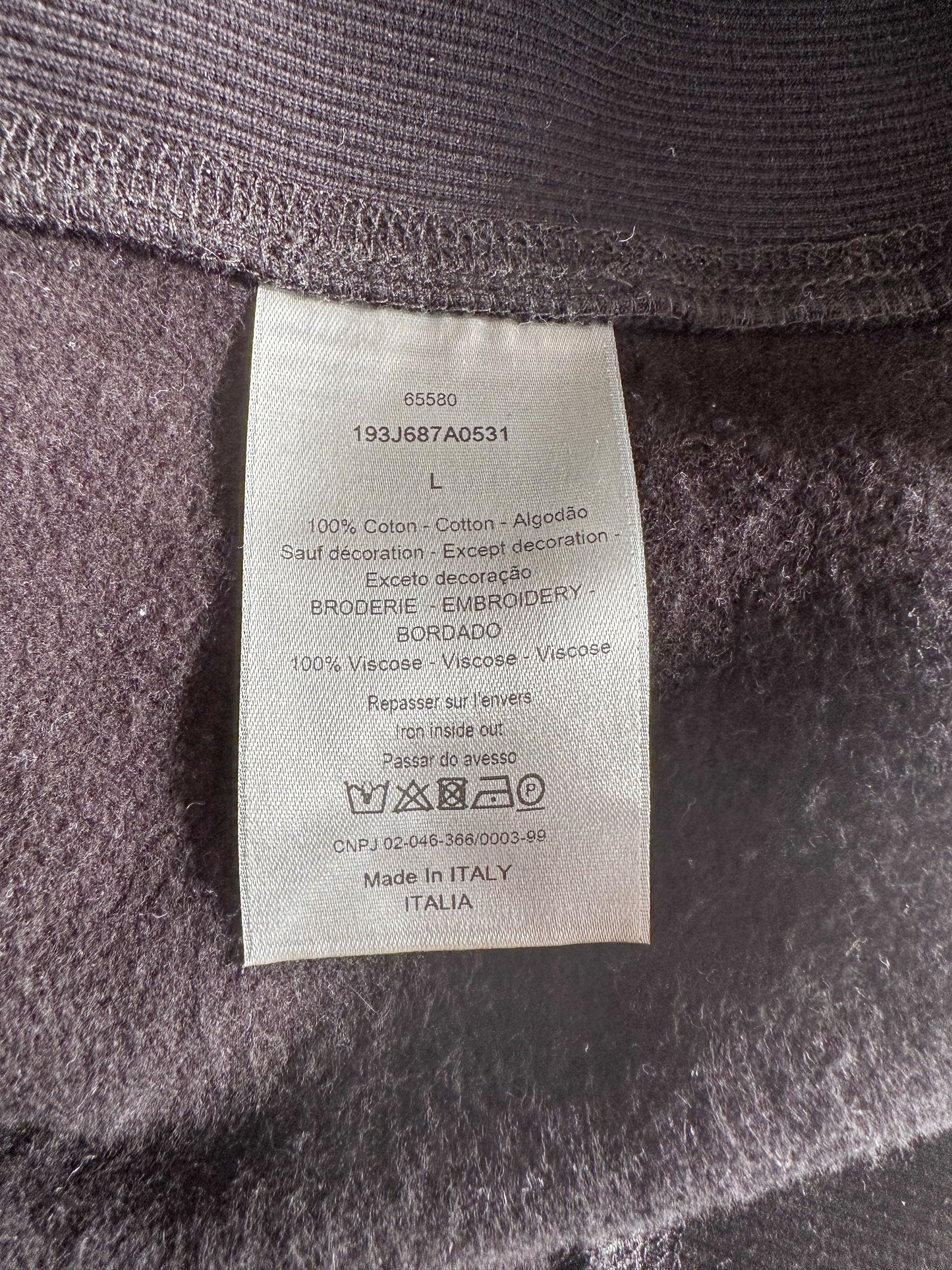 Dior Kenny Scharf Black & Blue Embroidered Logo Sweater