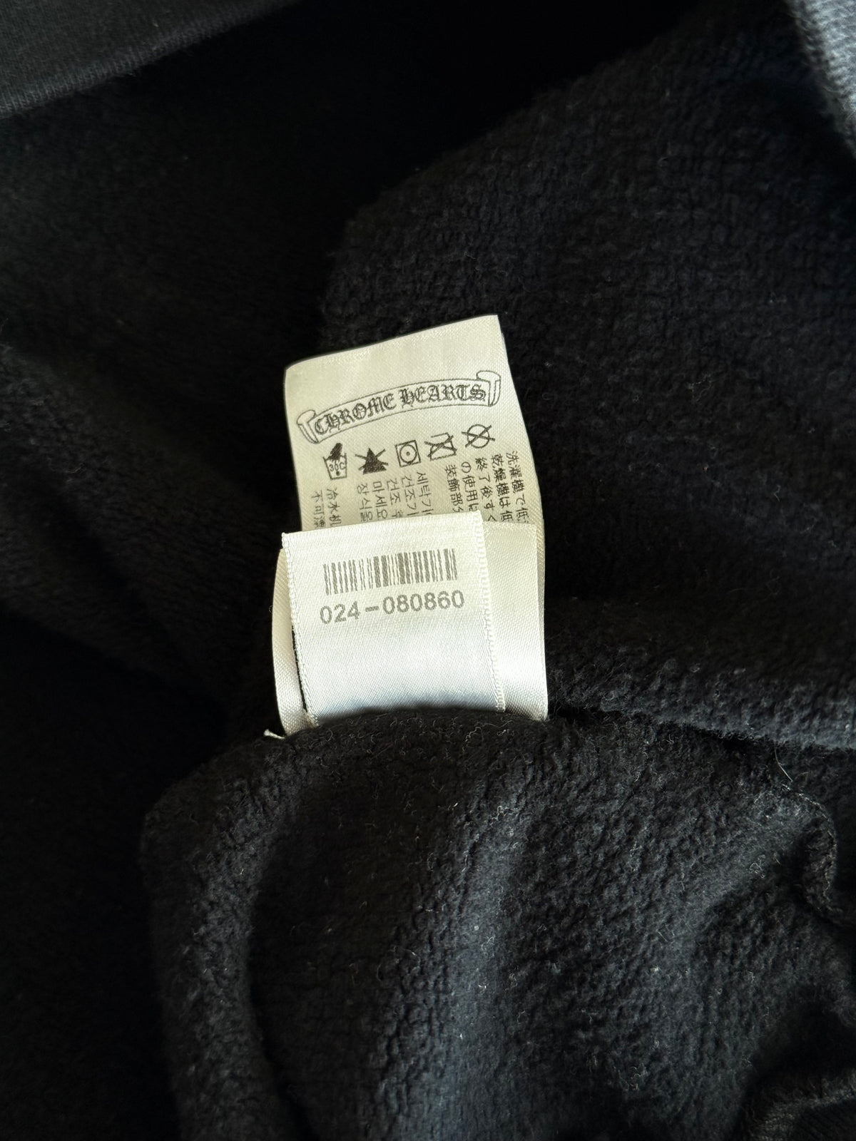 Chrome Hearts Black & White Script Logo Hoodie