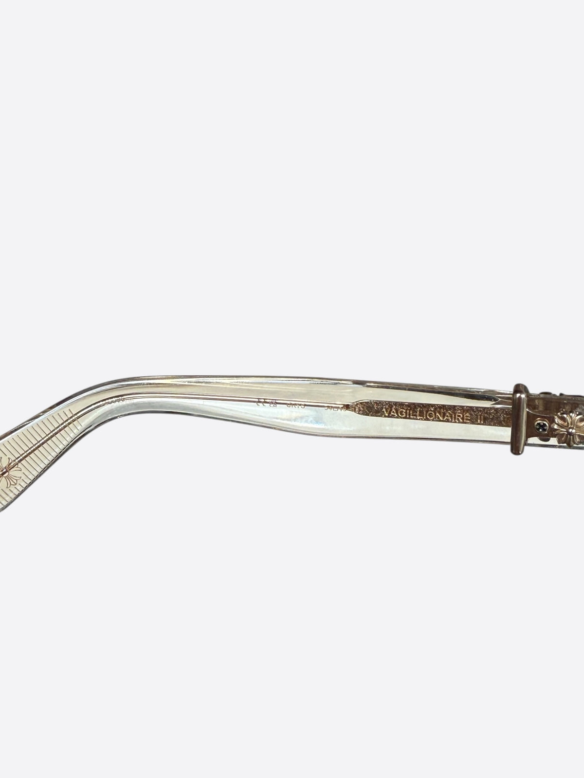 Chrome Hearts Clear & Gold Vagillionaire II Glasses