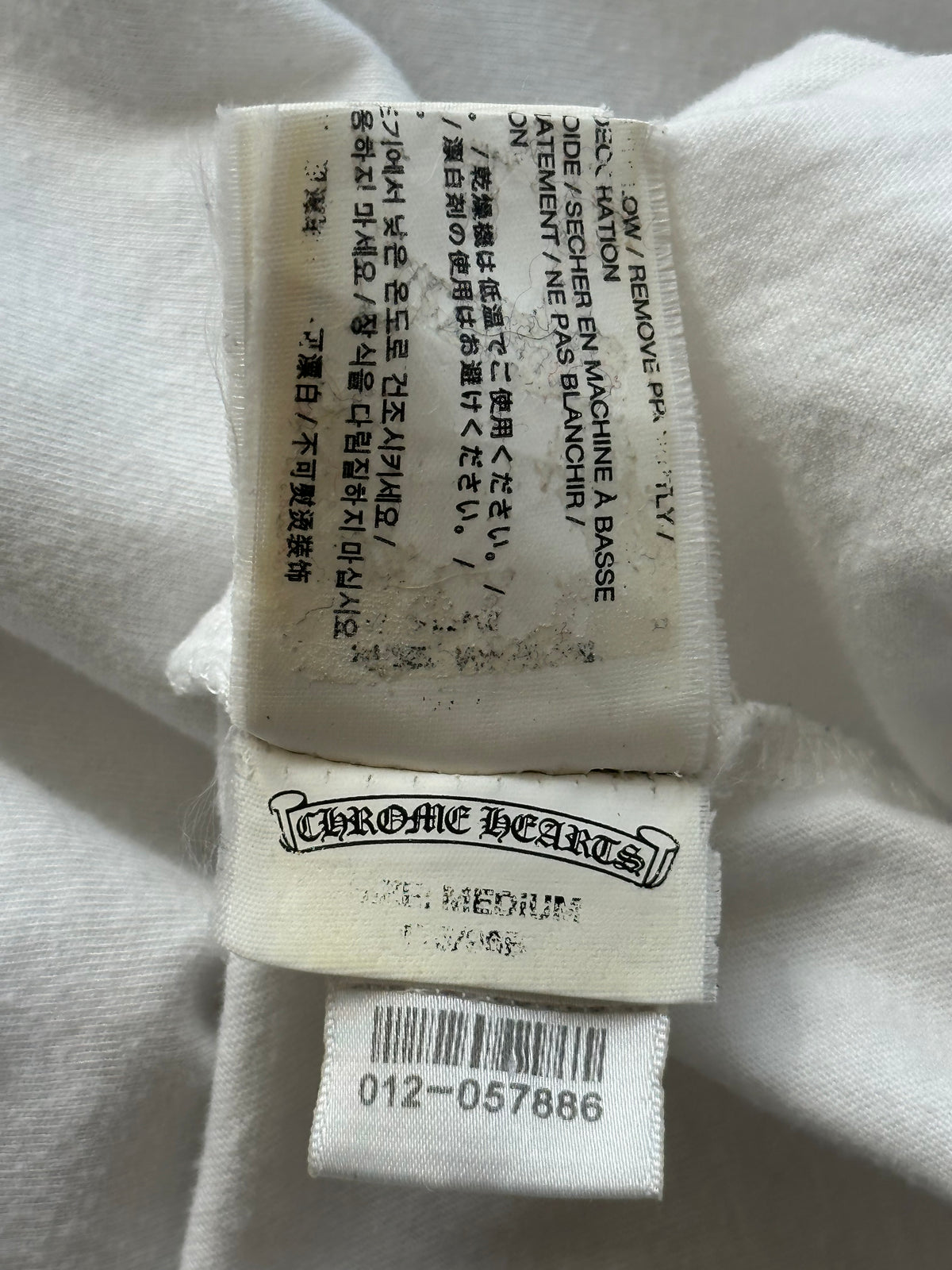 Chrome Hearts White & Black Horseshoe Logo Longsleeve T-Shirt
