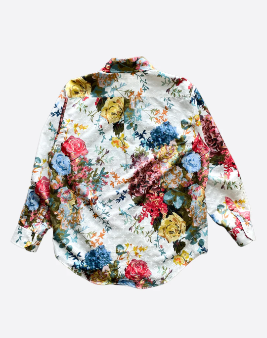 Louis Vuitton Monogram Flower Silk Blend Button Up Shirt