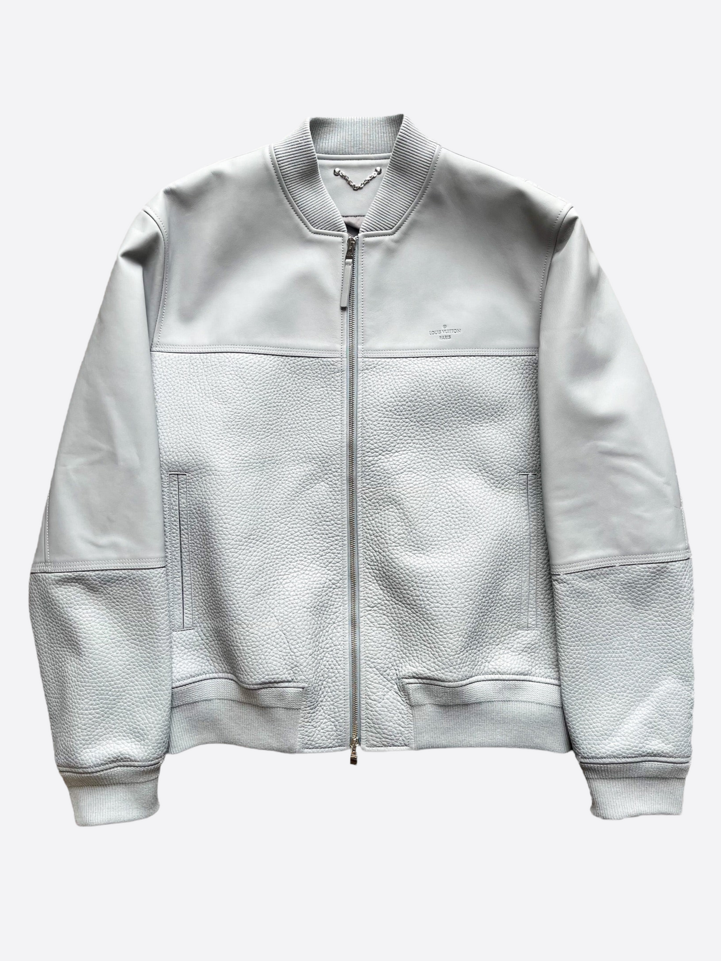 Louis Vuitton Grey Leather Jacket