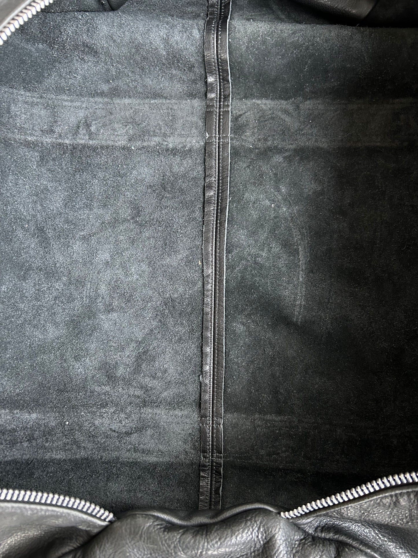 Chrome Hearts Black Leather Duffel Bag