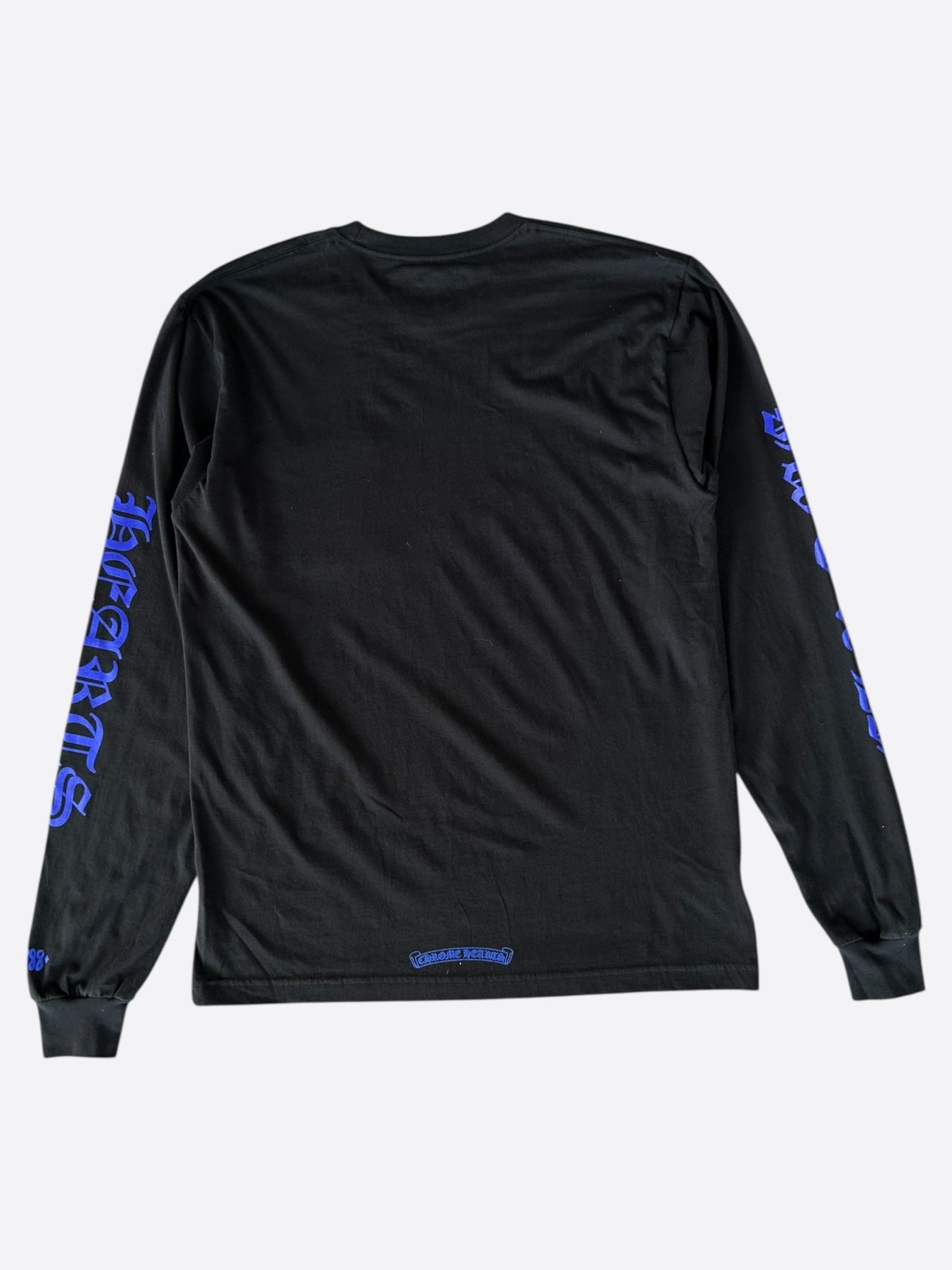 Chrome Hearts Black & Blue Neck Logo Longsleeve T-Shirt