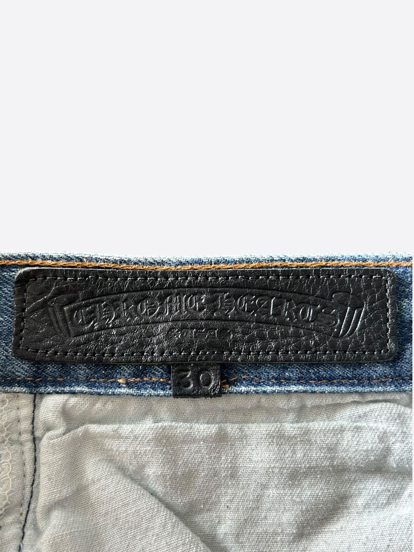 Chrome Hearts Levis Blue Multicolor Cross Patch Jeans