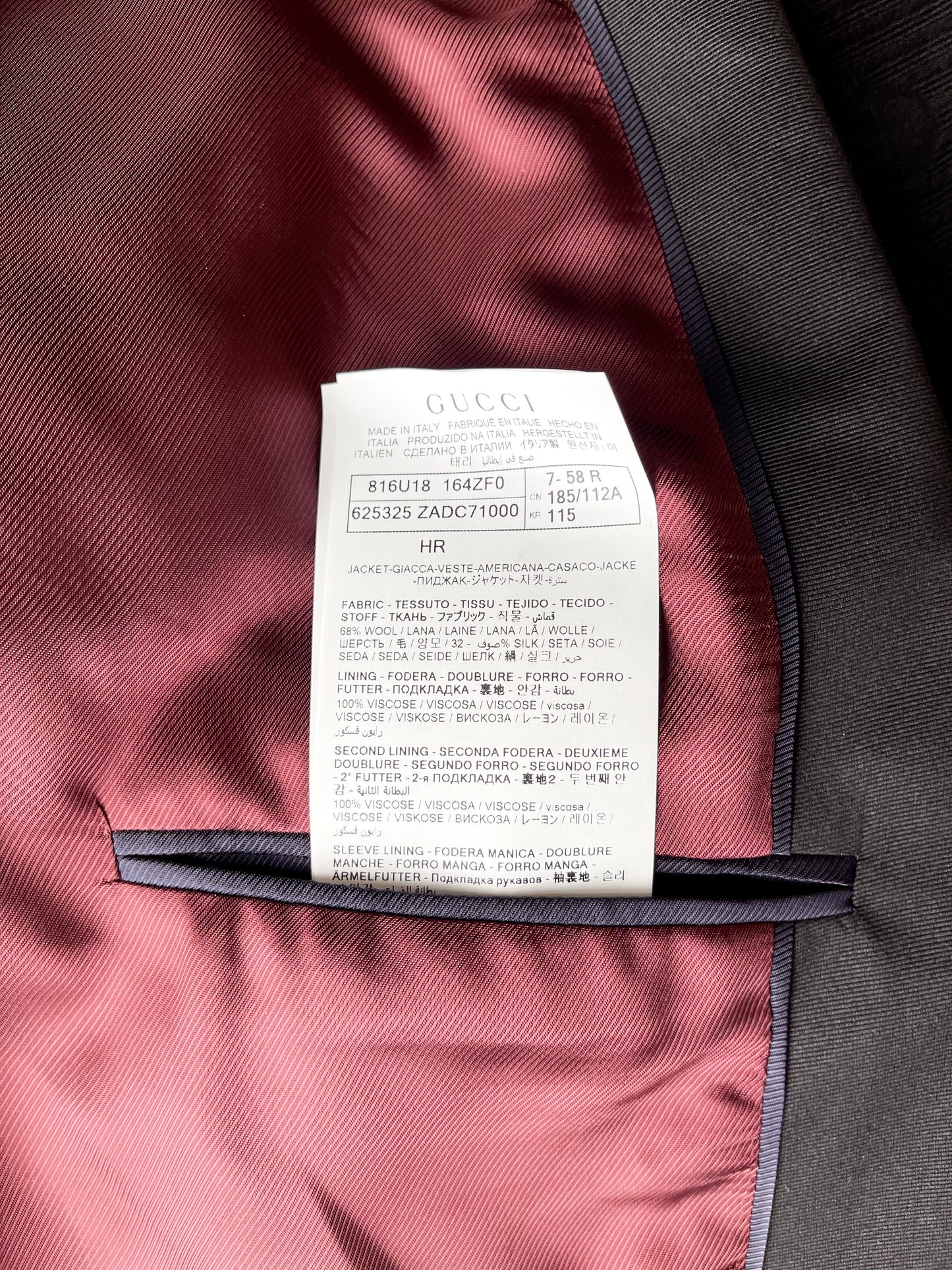 Gucci Black Monogram Blazer