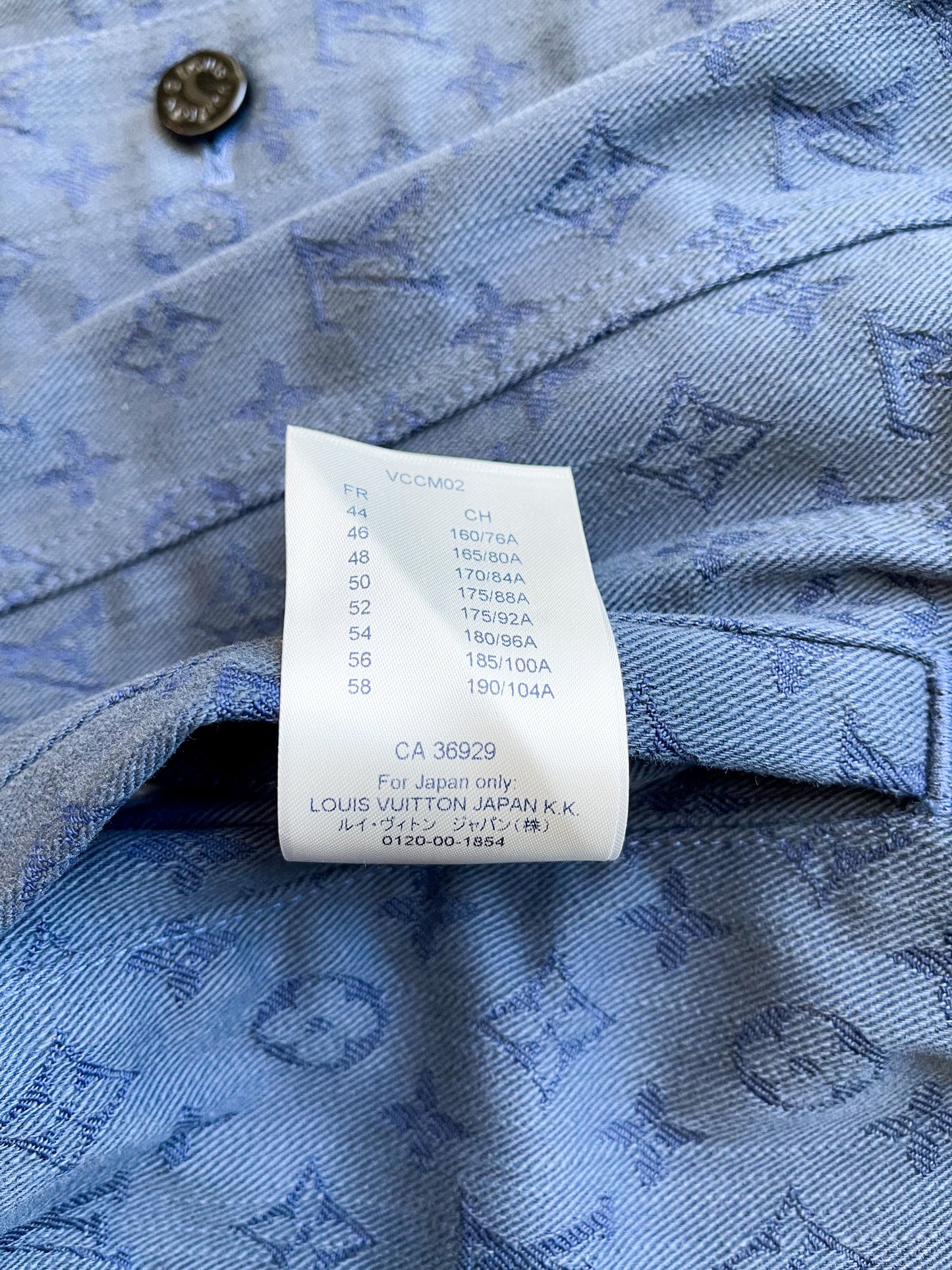 Louis Vuitton Blue Monogram Denim Jacket